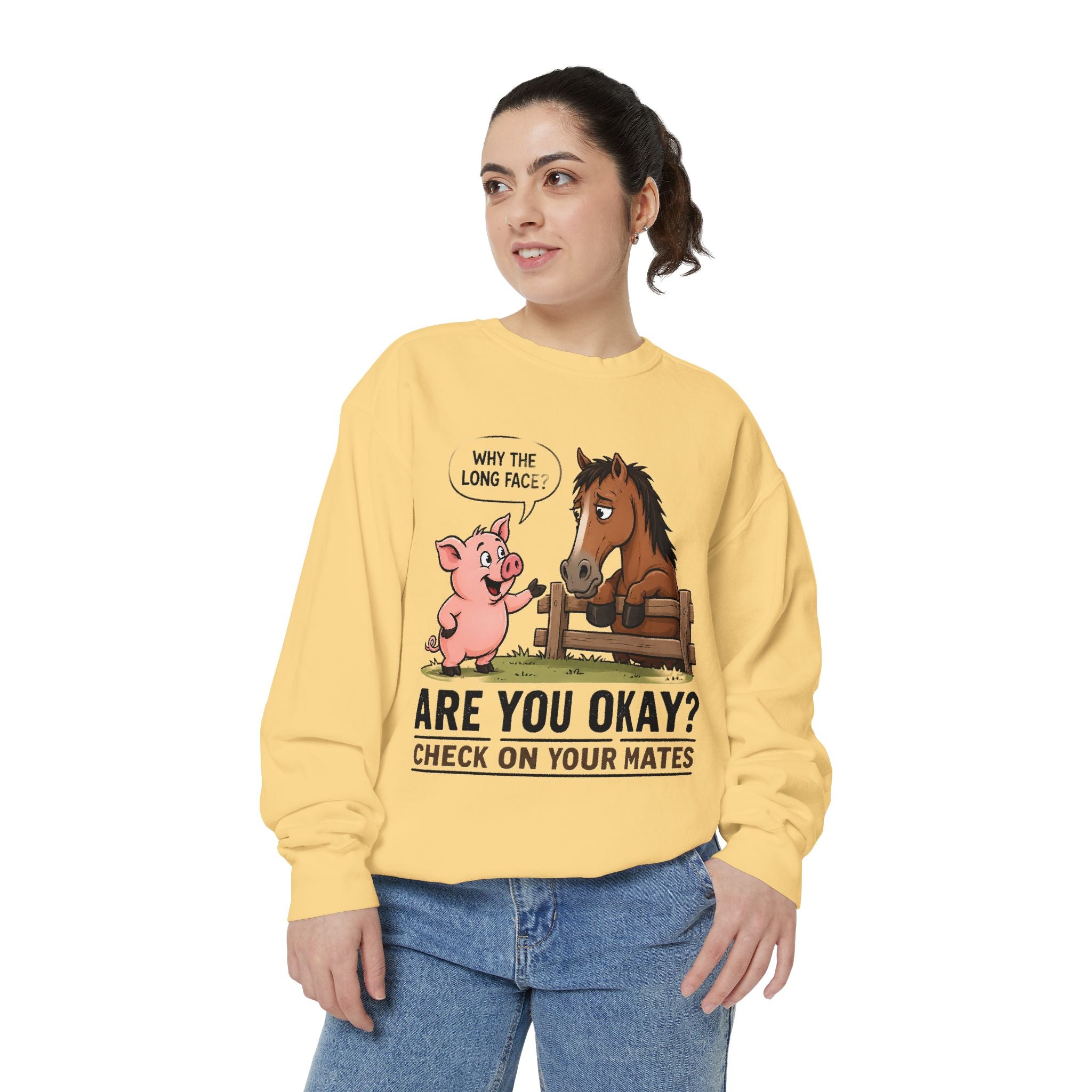 Sweatshirt — "Are You Okay?" Check On Your Mates Mental Health Crewneck