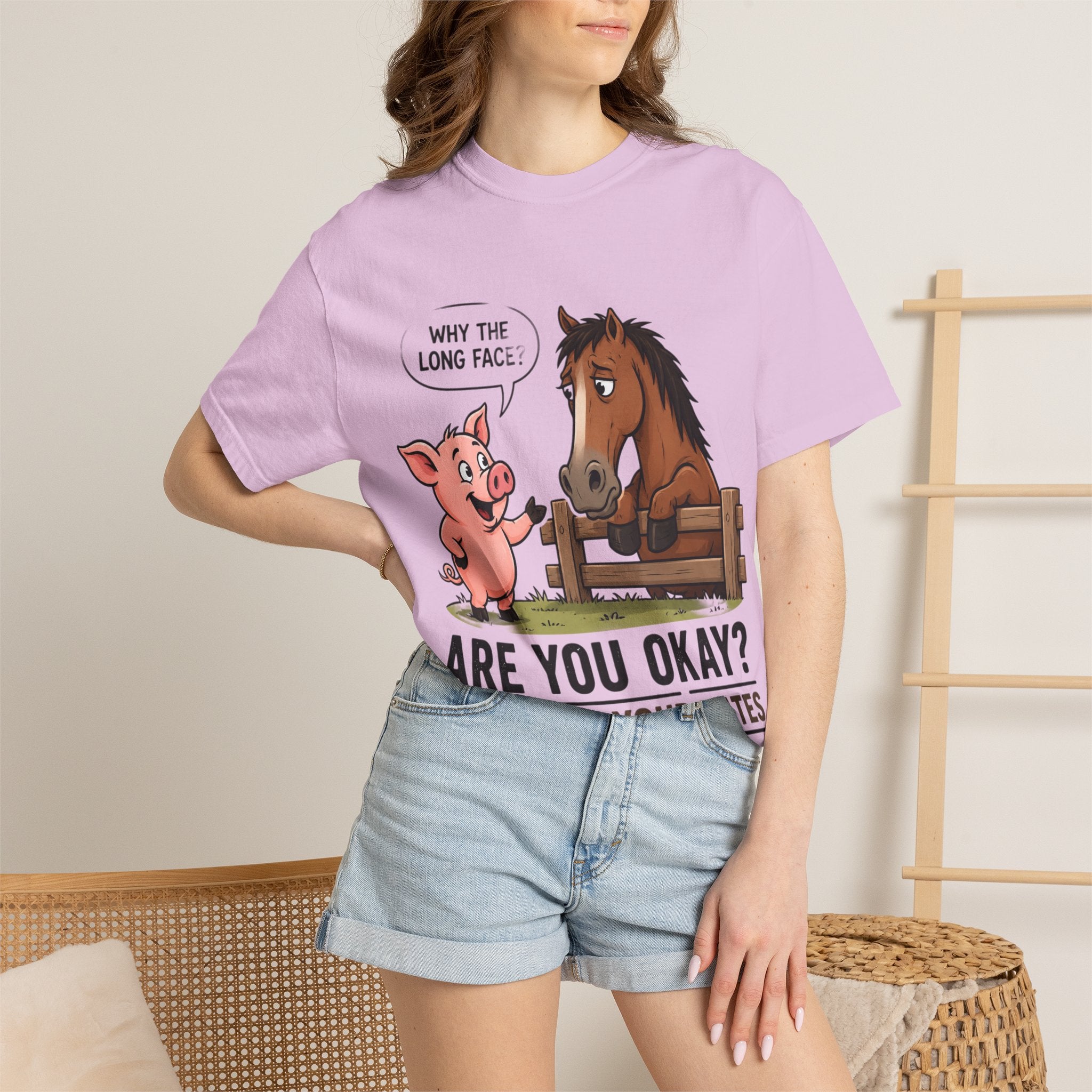 Are You Okay? T-Shirt — "Why the Long Face?" Mental Health Check-In Tee