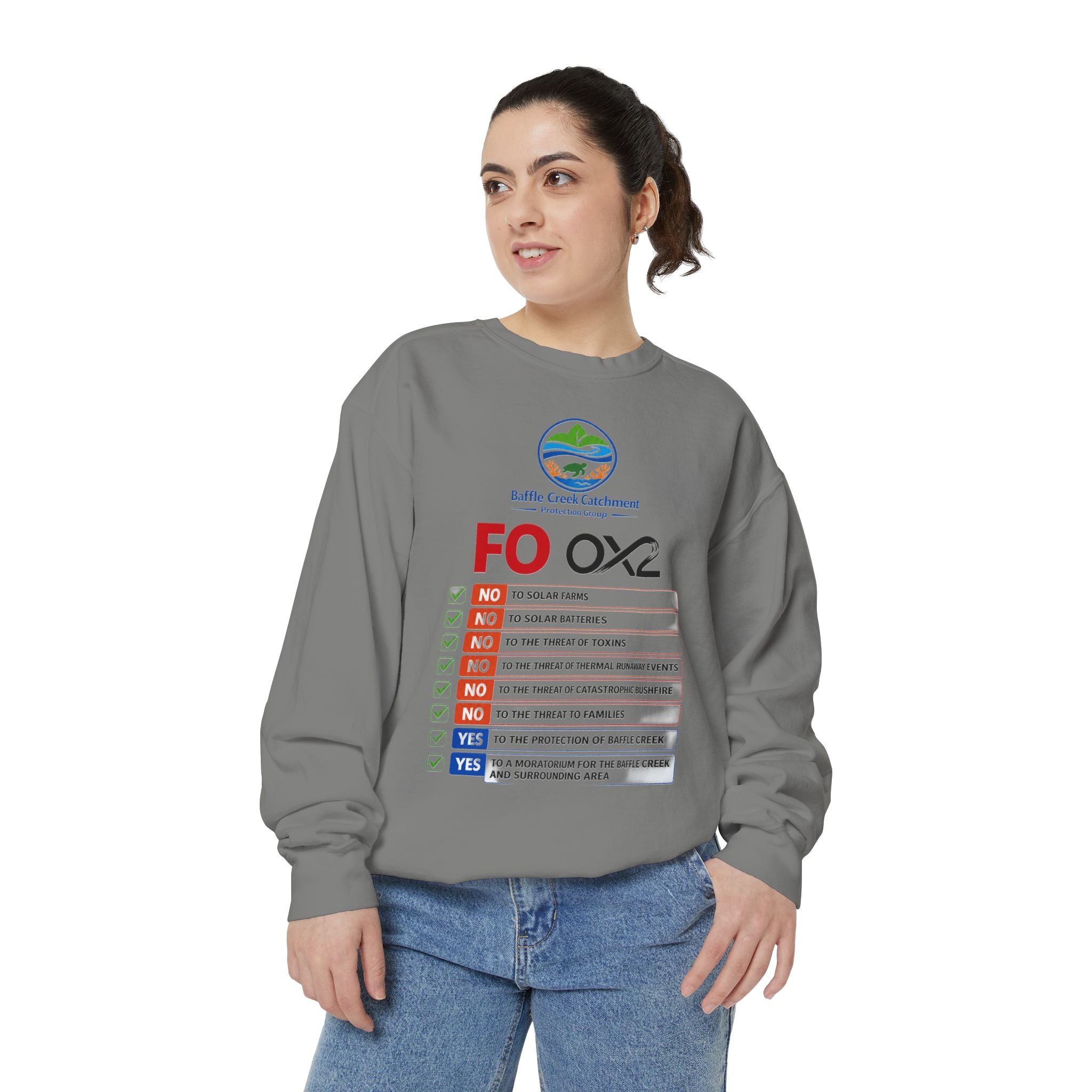 Sweatshirt — Siffle Creek Catchments 'FOXO2' Checklist Crewneck