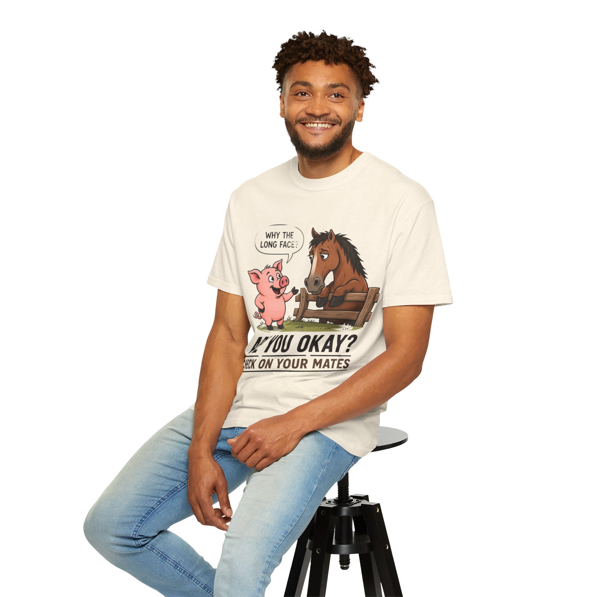 Are You Okay? T-Shirt — "Why the Long Face?" Mental Health Check-In Tee