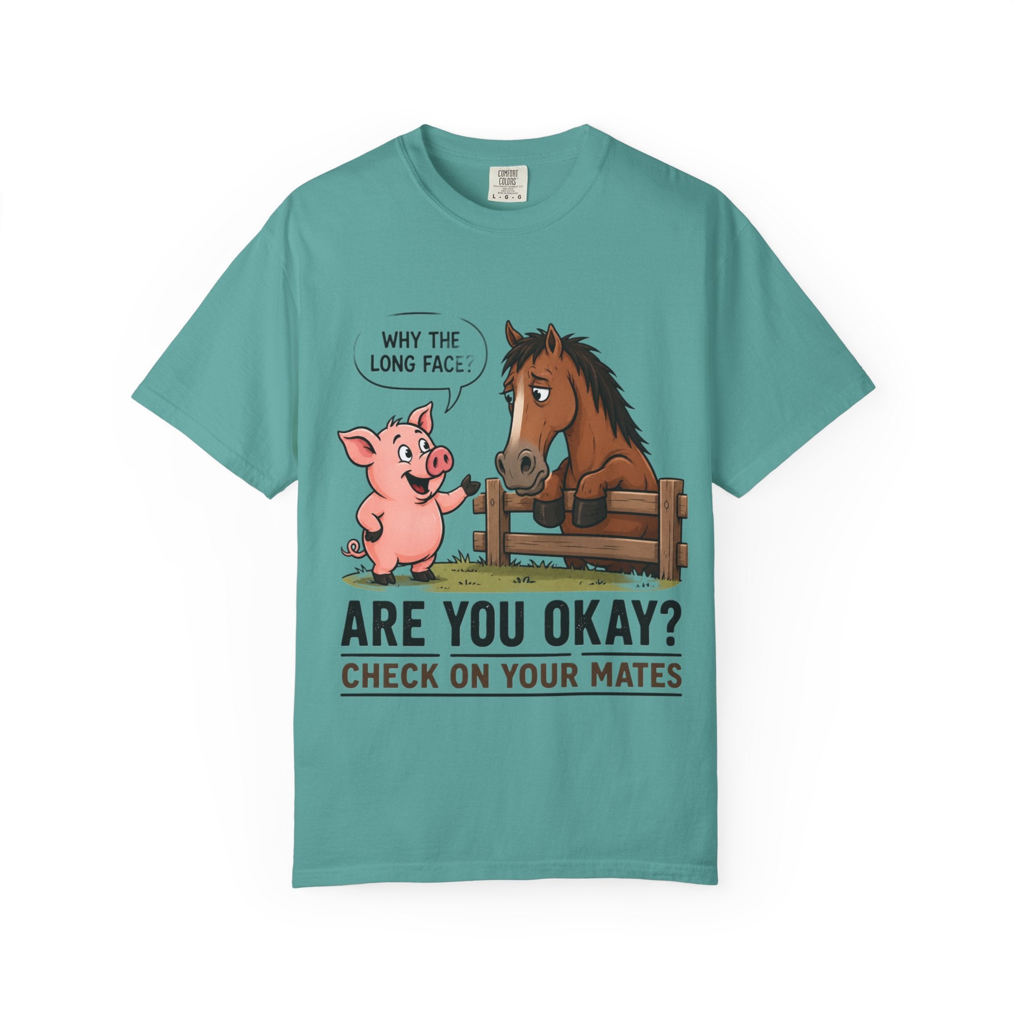 Are You Okay? T-Shirt — "Why the Long Face?" Mental Health Check-In Tee
