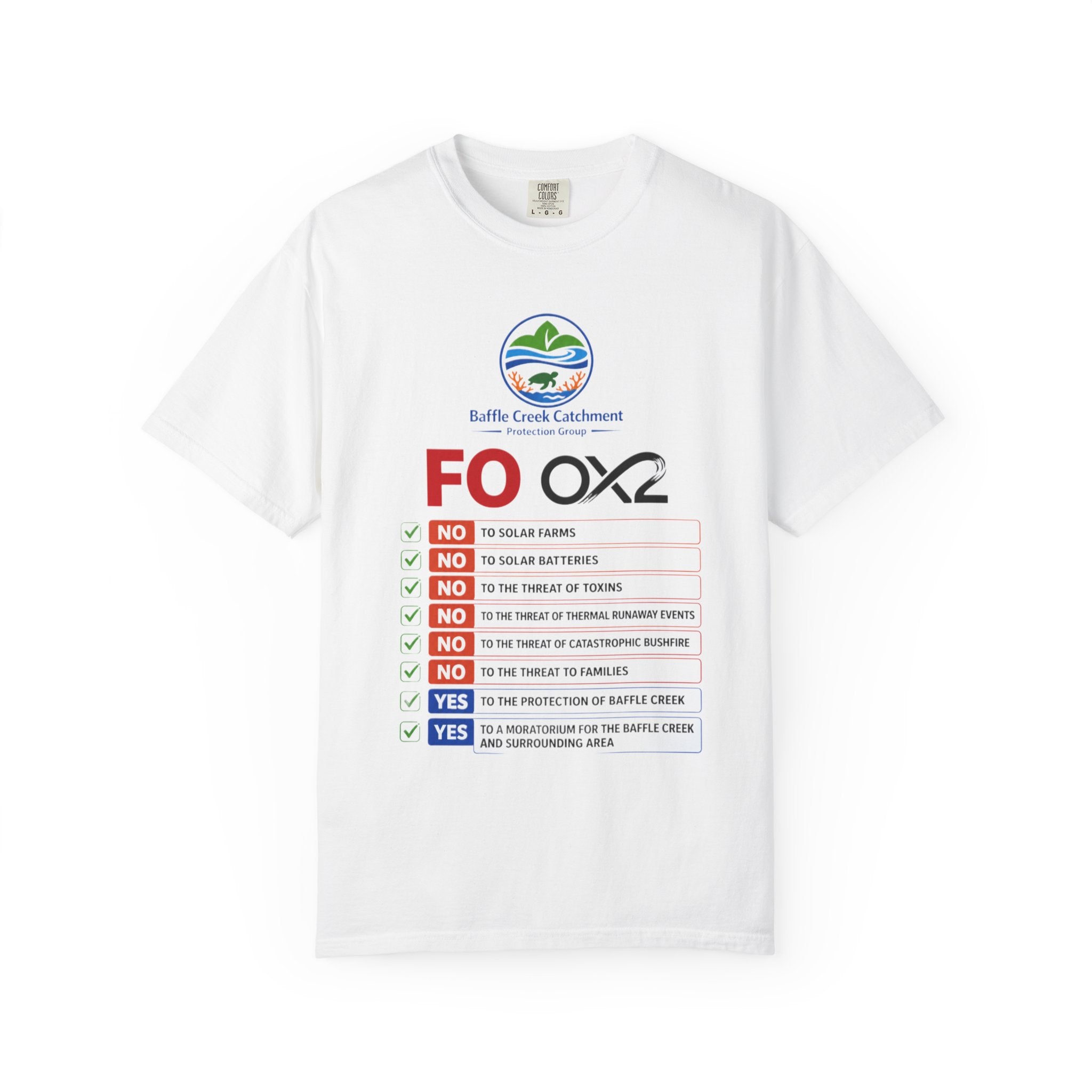 Baffle Creek Catchment 'FOOX2' Environmental Checklist T-Shirt