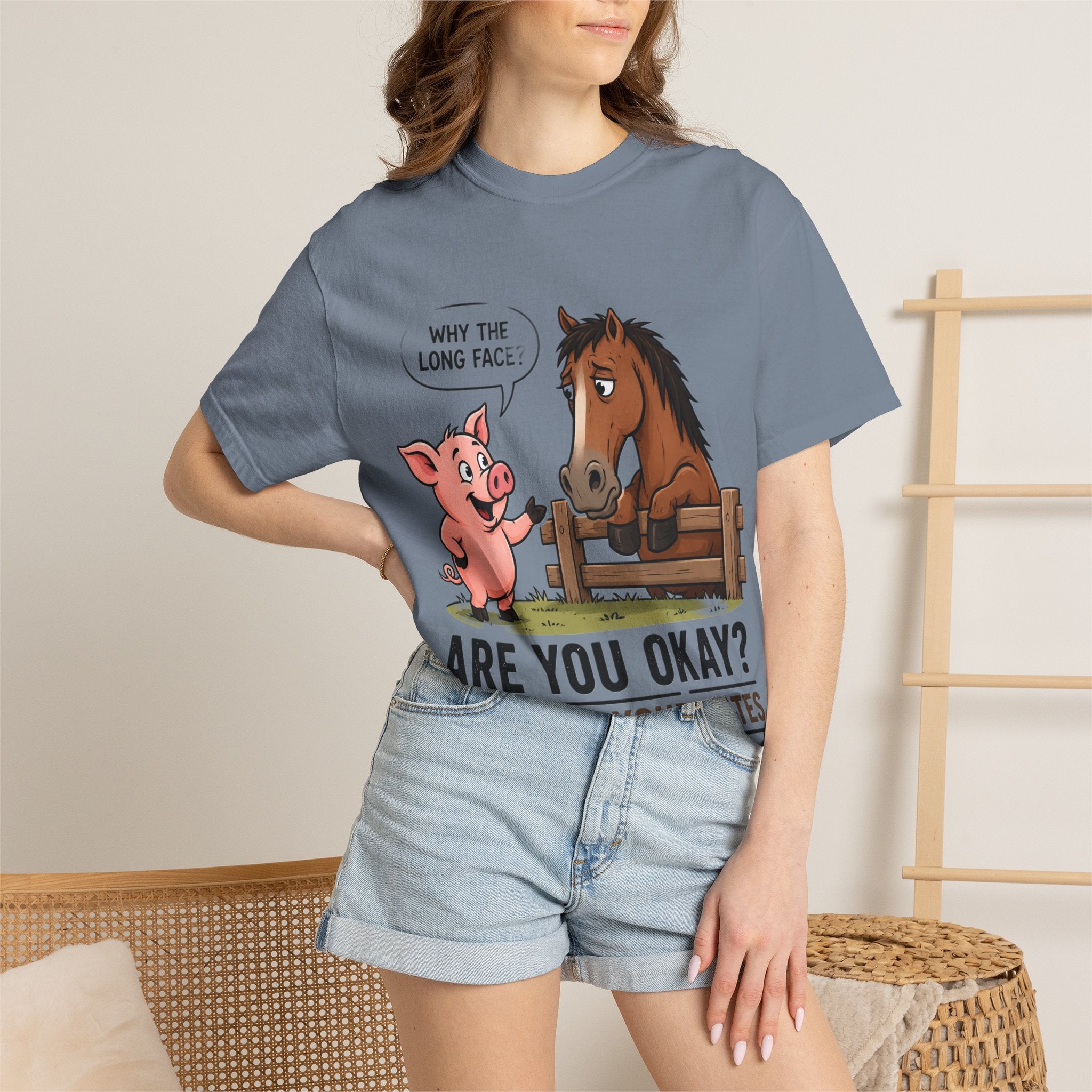 Are You Okay? T-Shirt — "Why the Long Face?" Mental Health Check-In Tee