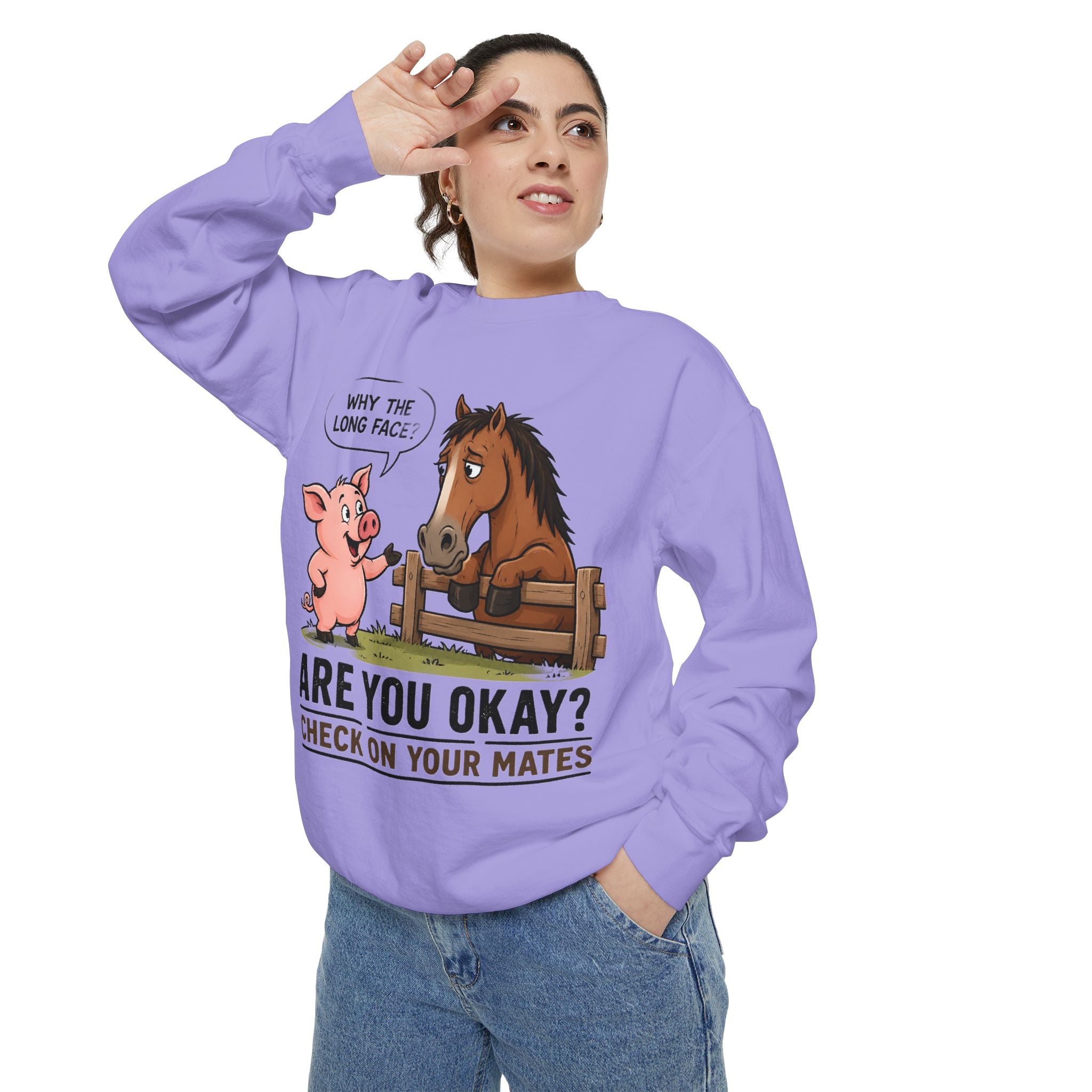 Sweatshirt — "Are You Okay?" Check On Your Mates Mental Health Crewneck