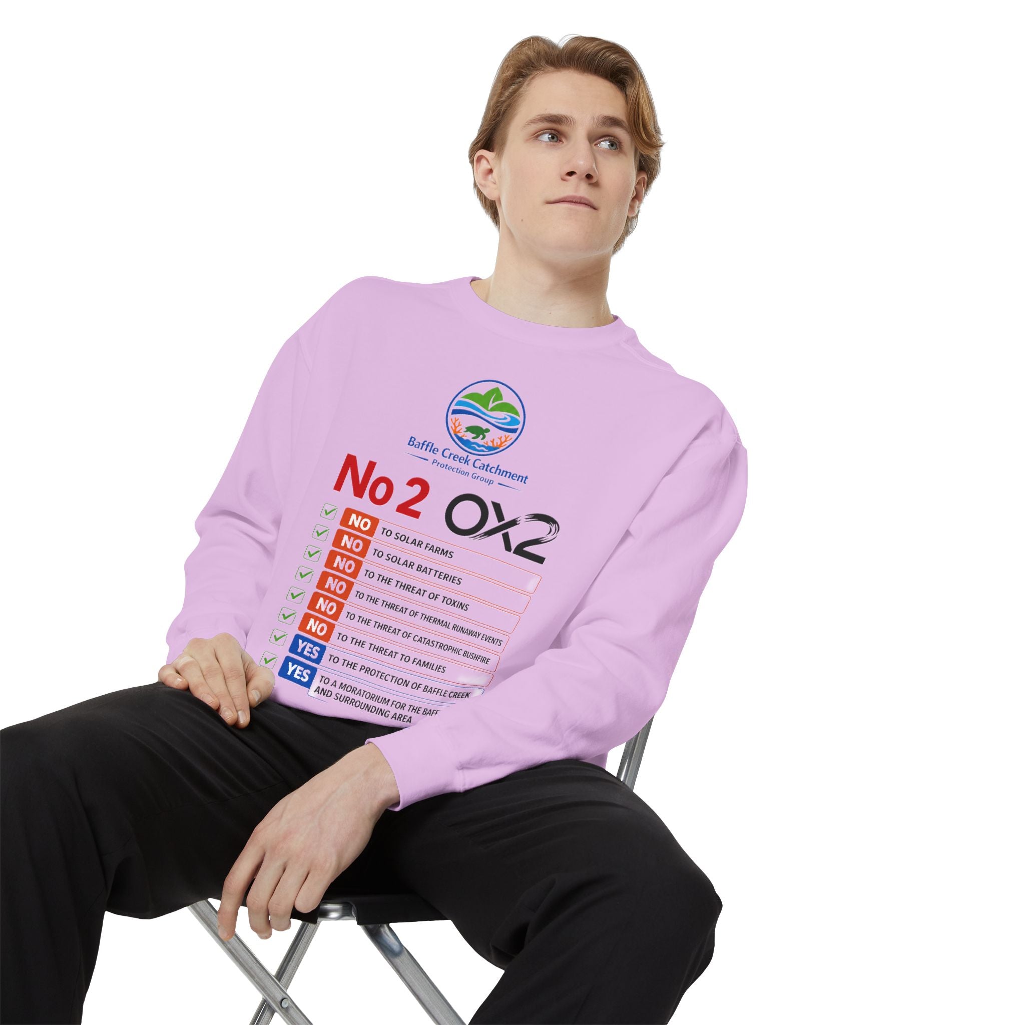 No 2 OX2 Checklist Sweatshirt — Baffle Creek Landowners Humor Crewneck