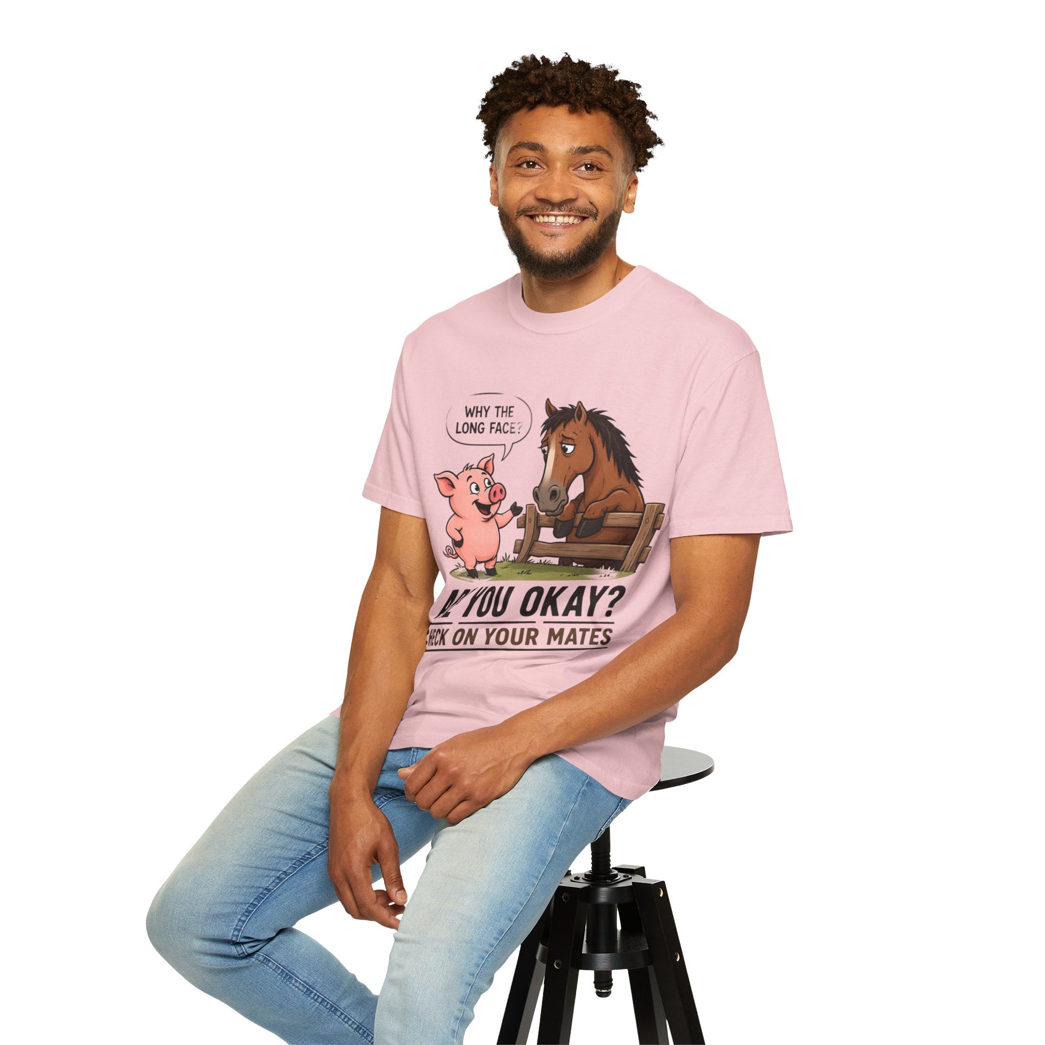 Are You Okay? T-Shirt — "Why the Long Face?" Mental Health Check-In Tee