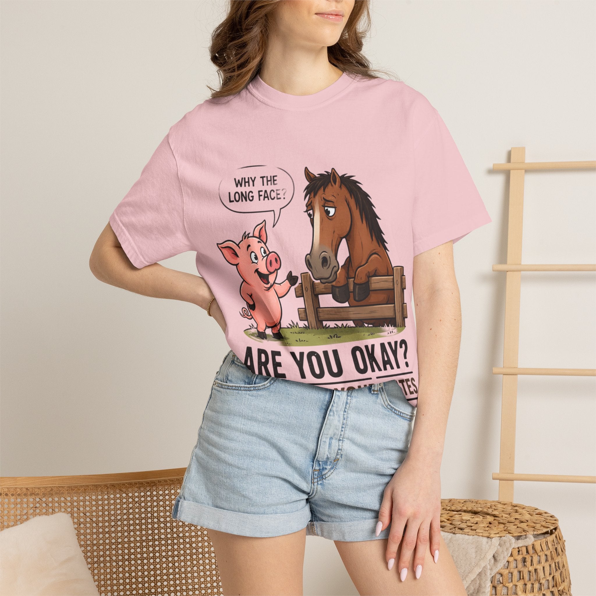 Are You Okay? T-Shirt — "Why the Long Face?" Mental Health Check-In Tee