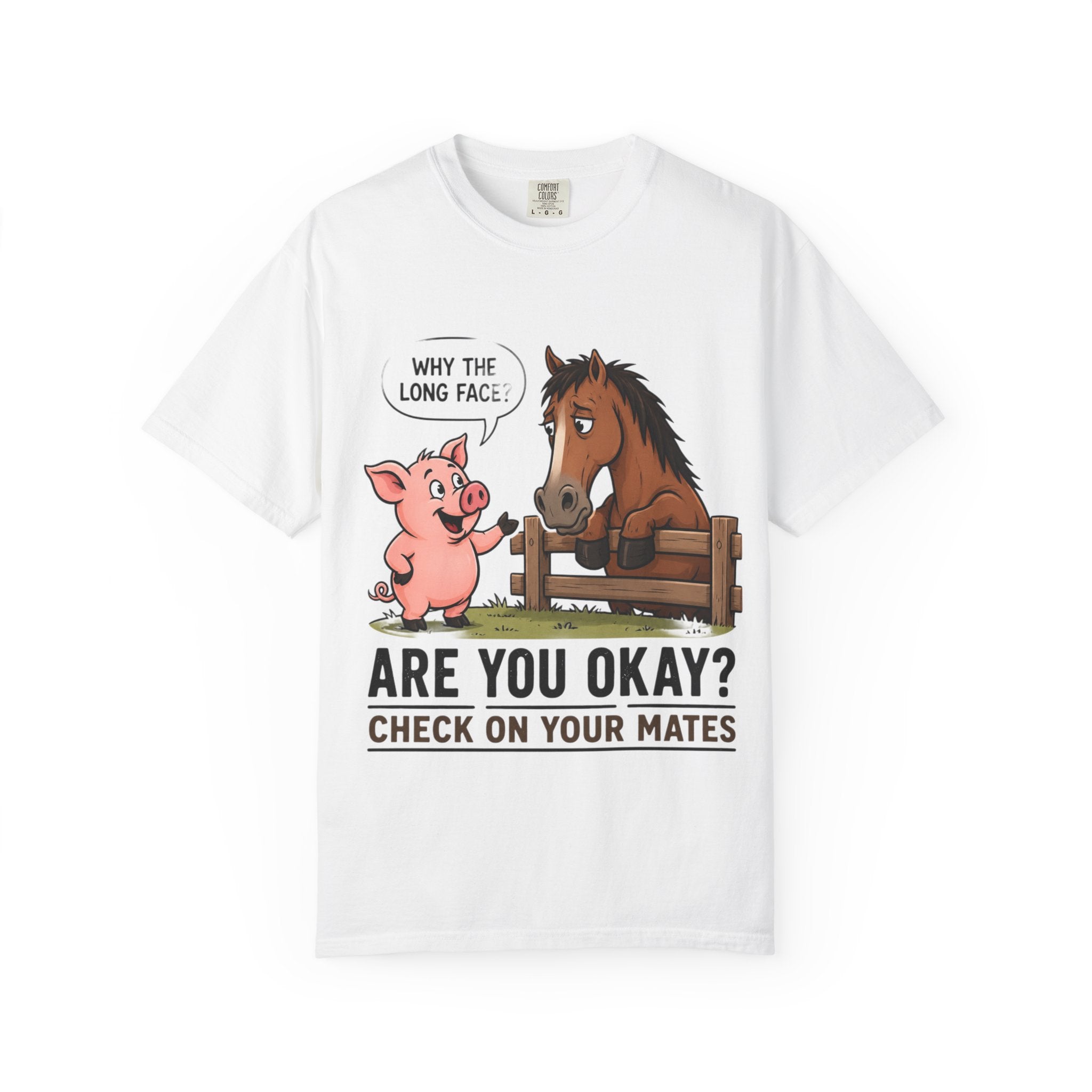 Are You Okay? T-Shirt — "Why the Long Face?" Mental Health Check-In Tee
