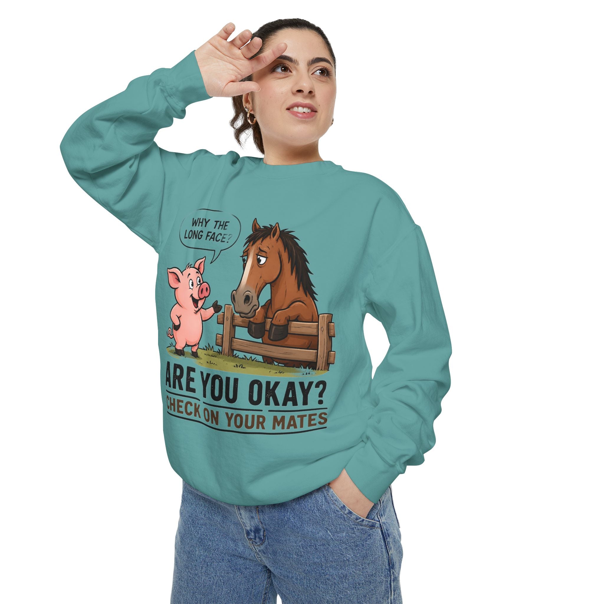 Sweatshirt — "Are You Okay?" Check On Your Mates Mental Health Crewneck