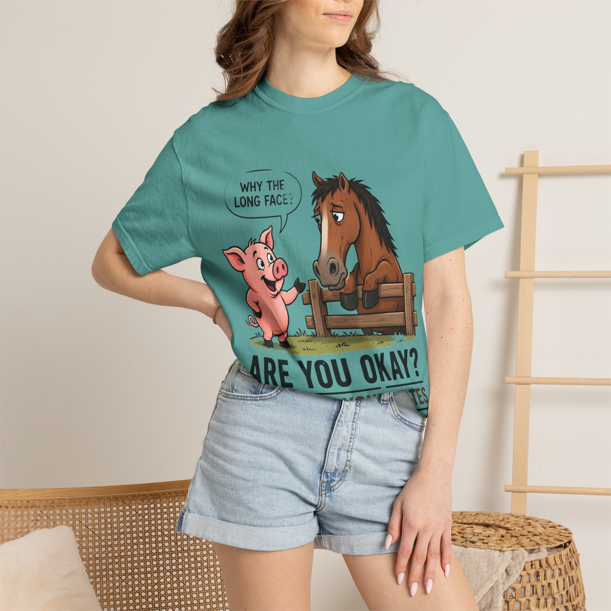 Are You Okay? T-Shirt — "Why the Long Face?" Mental Health Check-In Tee