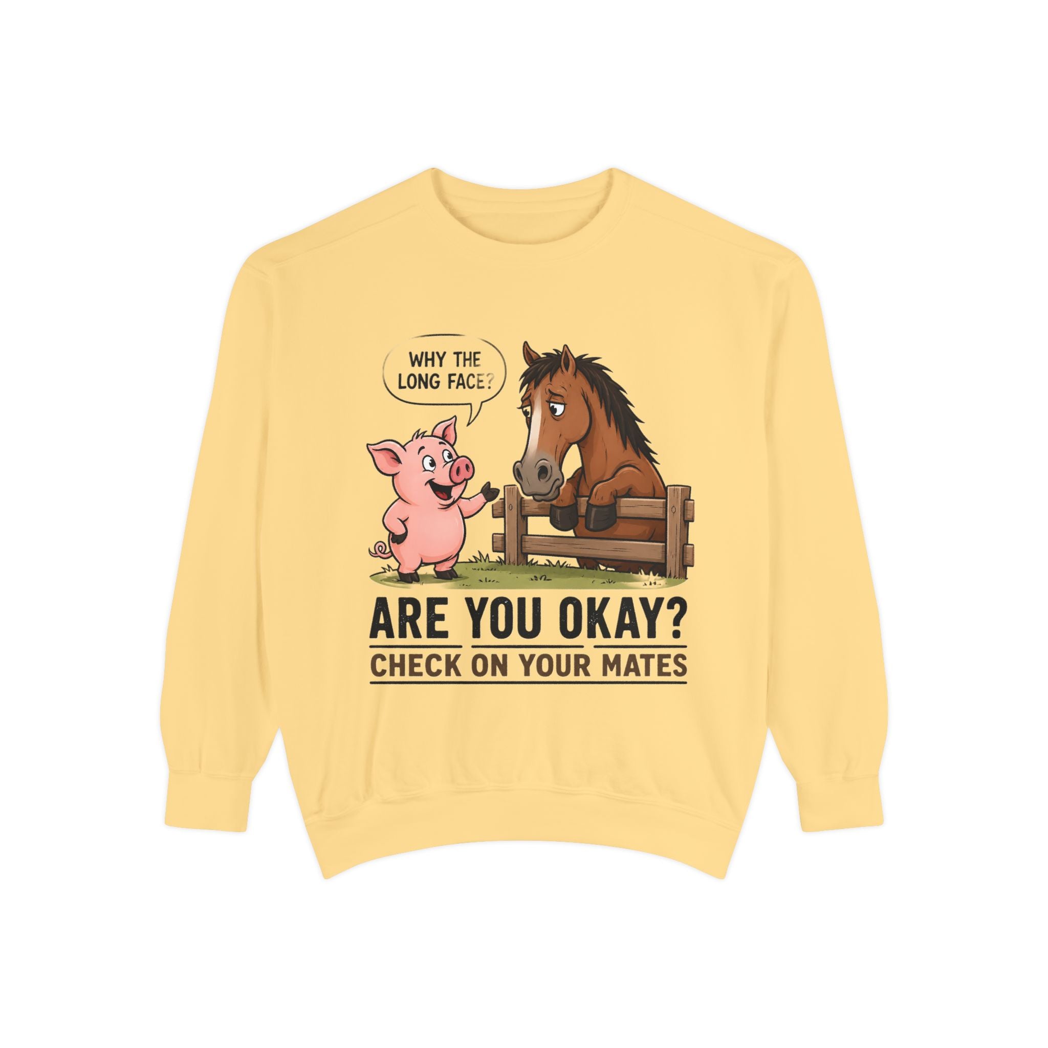 Sweatshirt — "Are You Okay?" Check On Your Mates Mental Health Crewneck