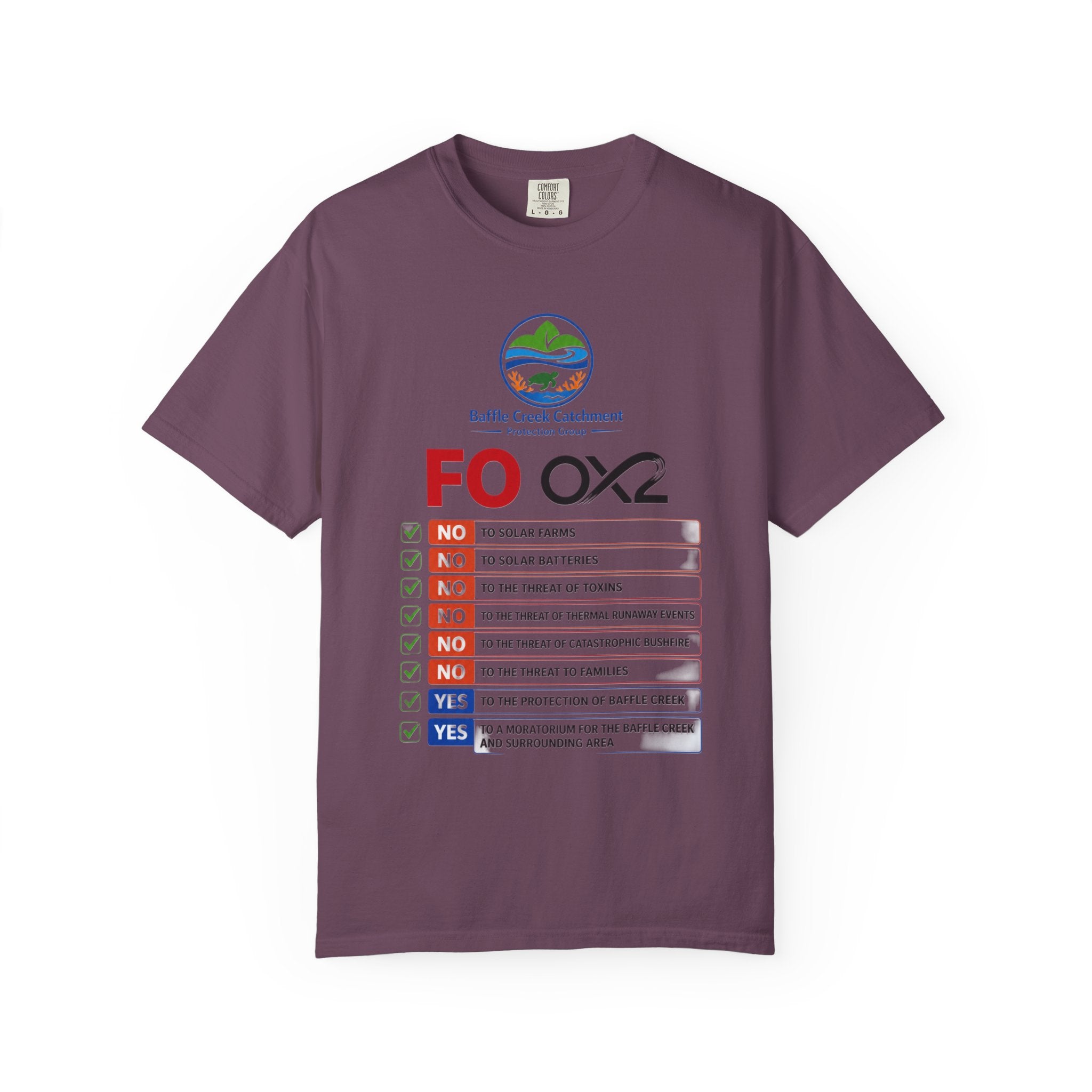 Baffle Creek Catchment 'FOOX2' Environmental Checklist T-Shirt