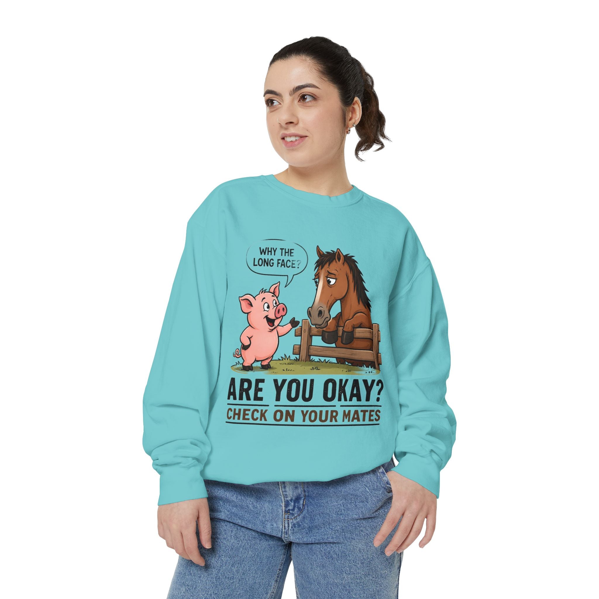 Sweatshirt — "Are You Okay?" Check On Your Mates Mental Health Crewneck