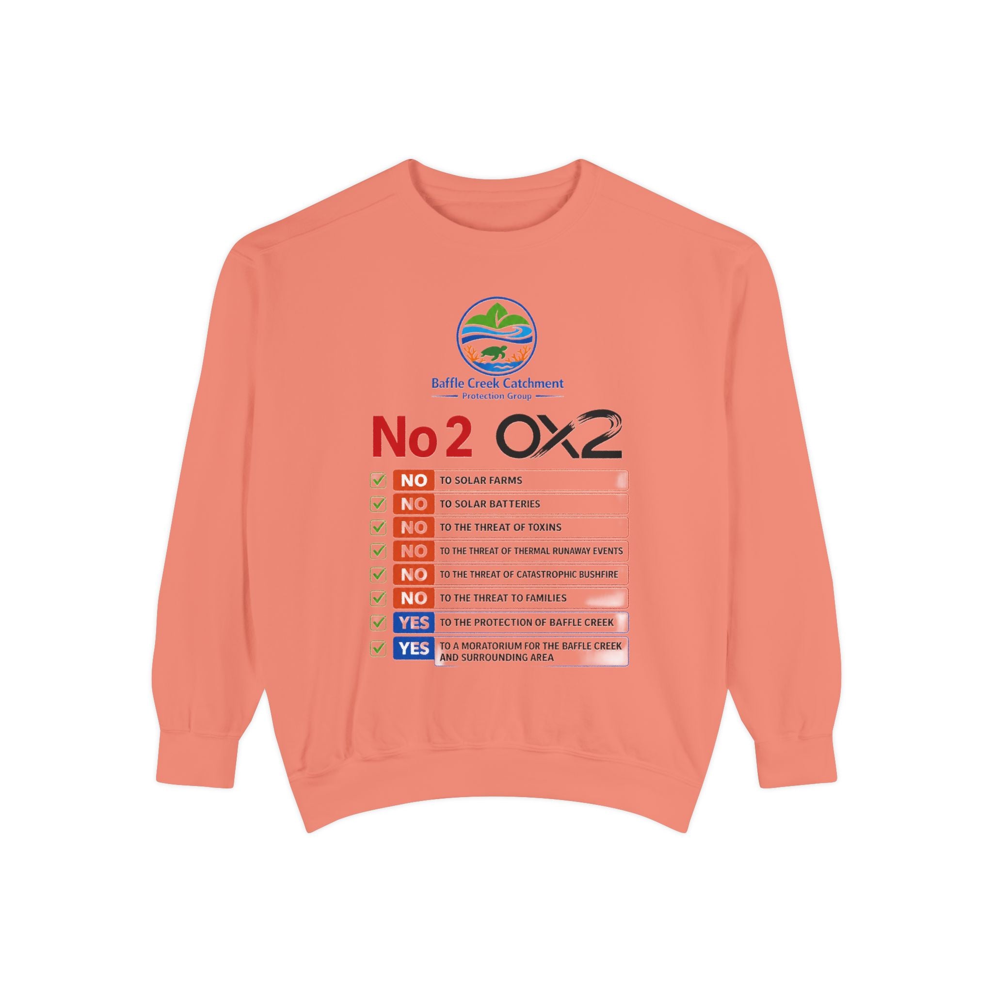 No 2 OX2 Checklist Sweatshirt — Baffle Creek Landowners Humor Crewneck