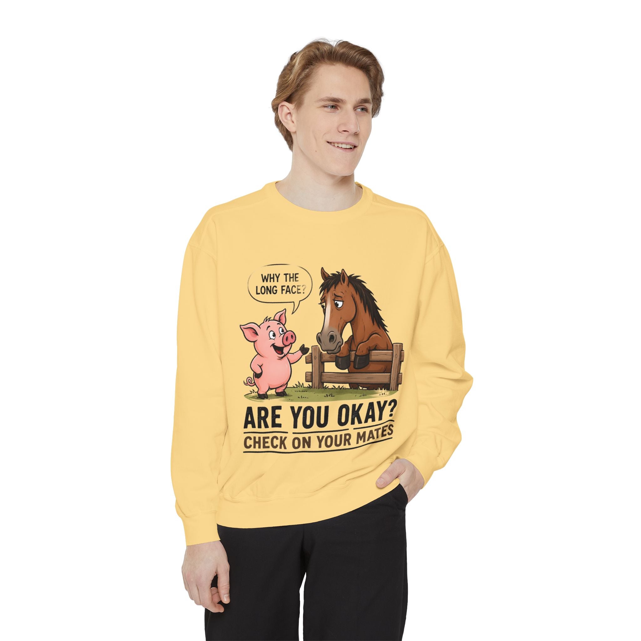 Sweatshirt — "Are You Okay?" Check On Your Mates Mental Health Crewneck