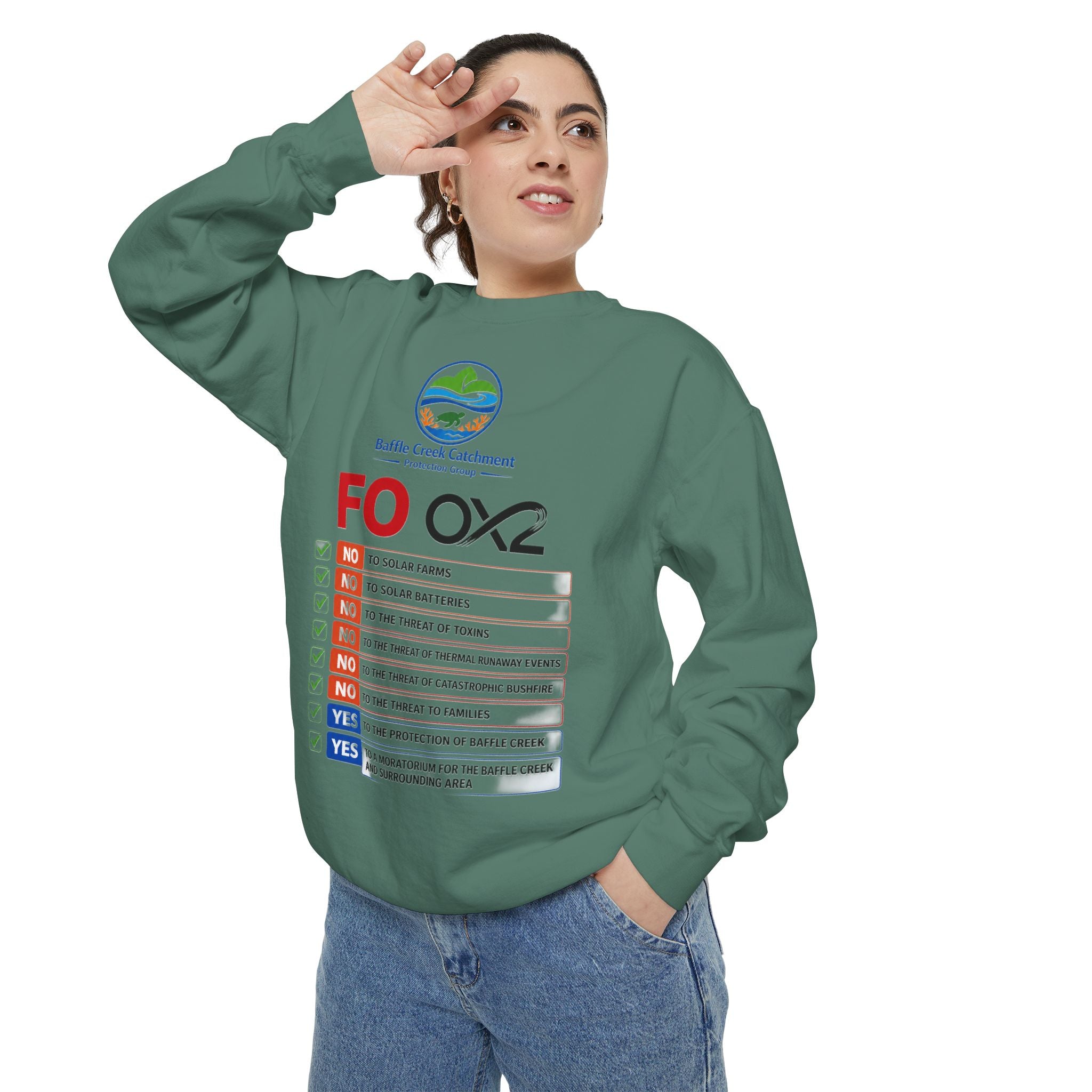 Sweatshirt — Siffle Creek Catchments 'FOXO2' Checklist Crewneck