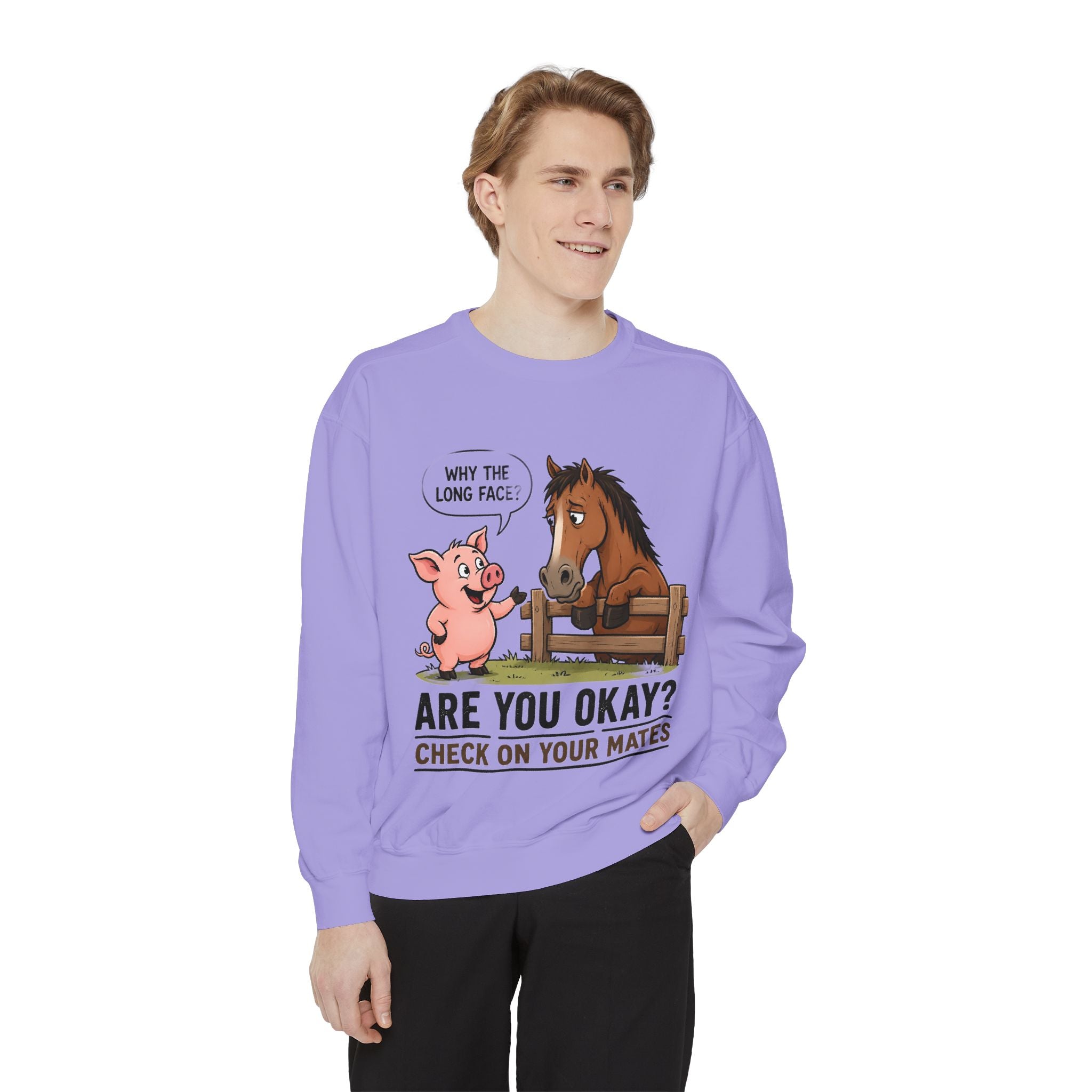 Sweatshirt — "Are You Okay?" Check On Your Mates Mental Health Crewneck