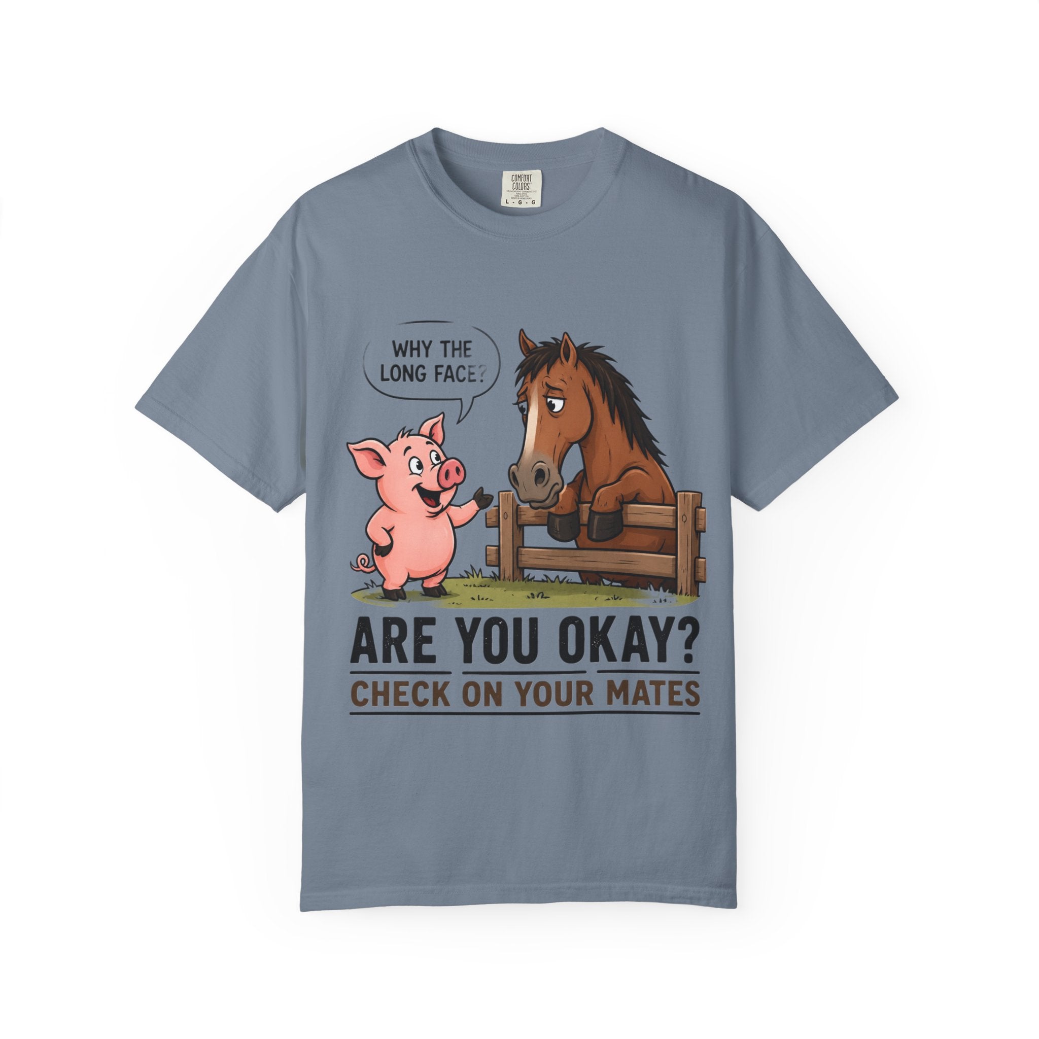 Are You Okay? T-Shirt — "Why the Long Face?" Mental Health Check-In Tee