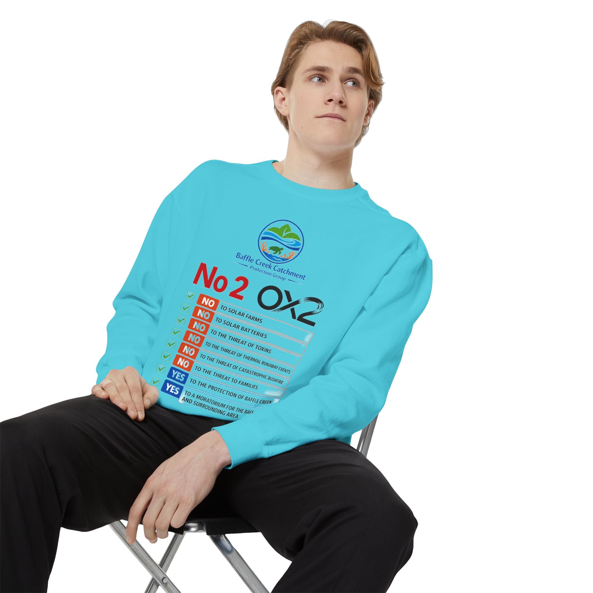 No 2 OX2 Checklist Sweatshirt — Baffle Creek Landowners Humor Crewneck