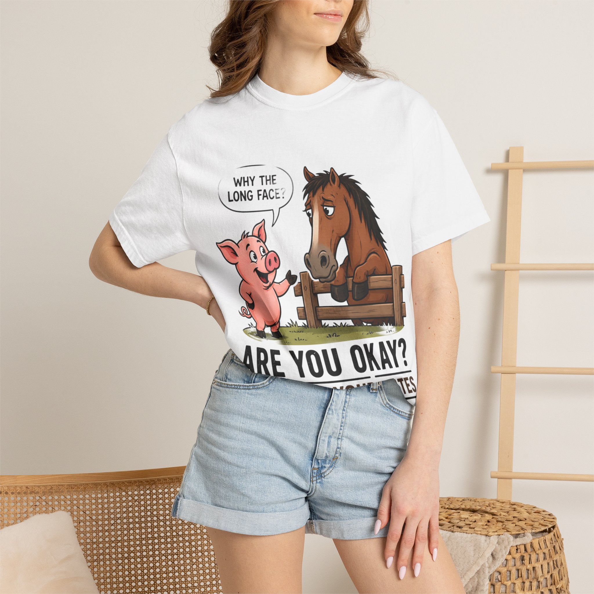 Are You Okay? T-Shirt — "Why the Long Face?" Mental Health Check-In Tee