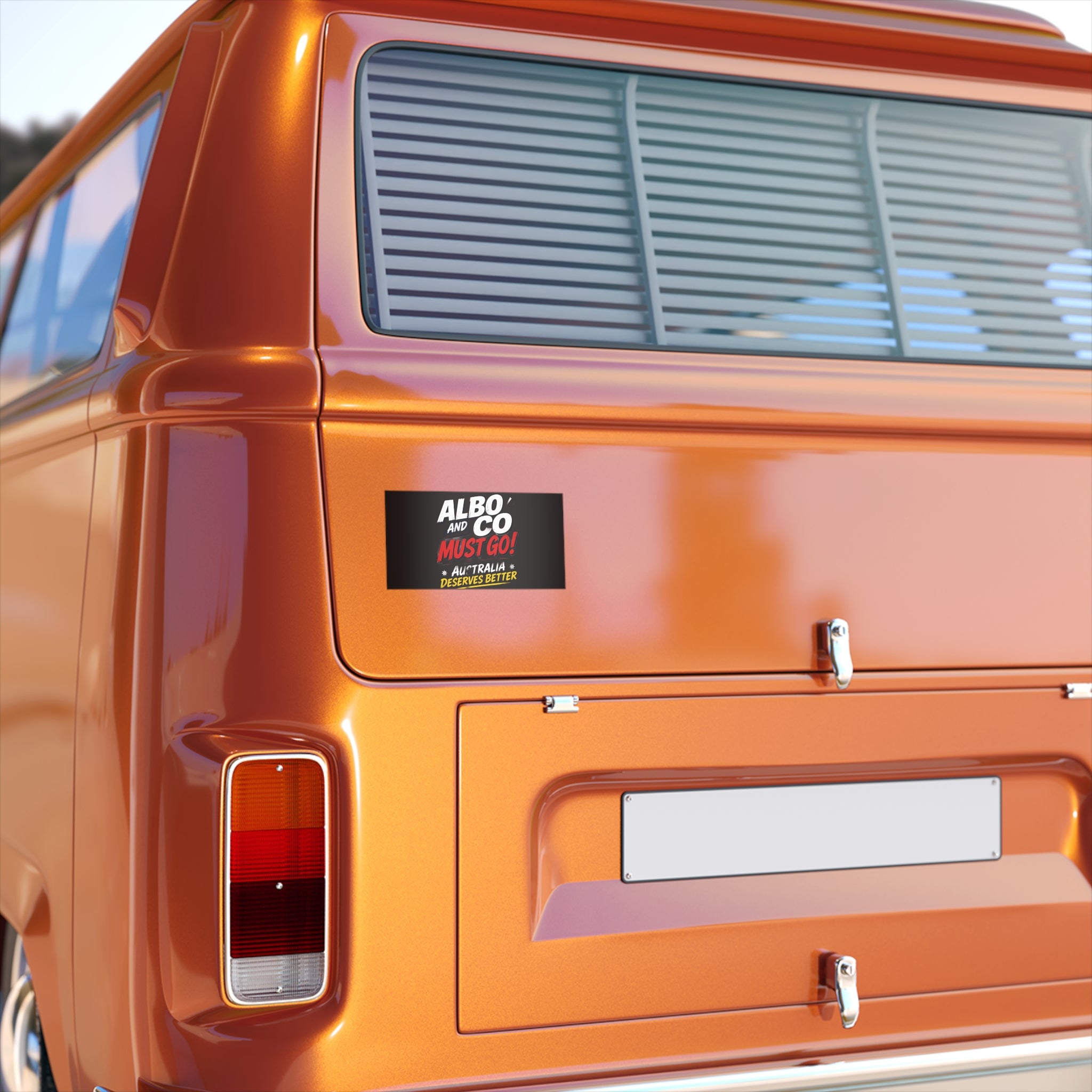 Bumper Sticker — "ALBO and Co Must Go! Australia Deserves Better" Political Protest Decal