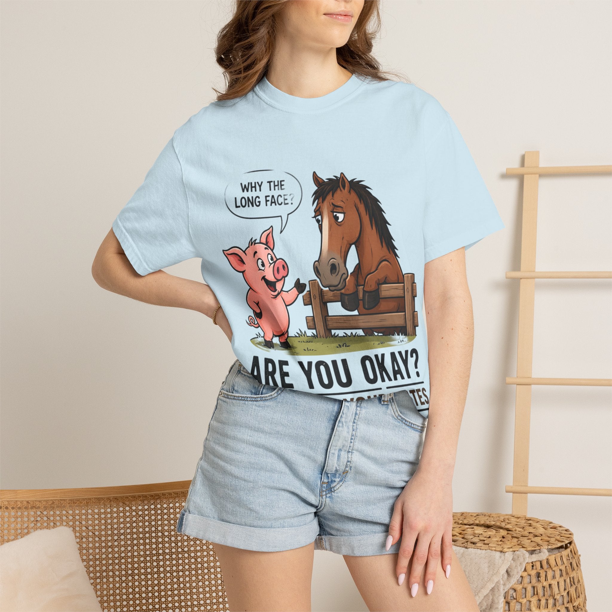 Are You Okay? T-Shirt — "Why the Long Face?" Mental Health Check-In Tee