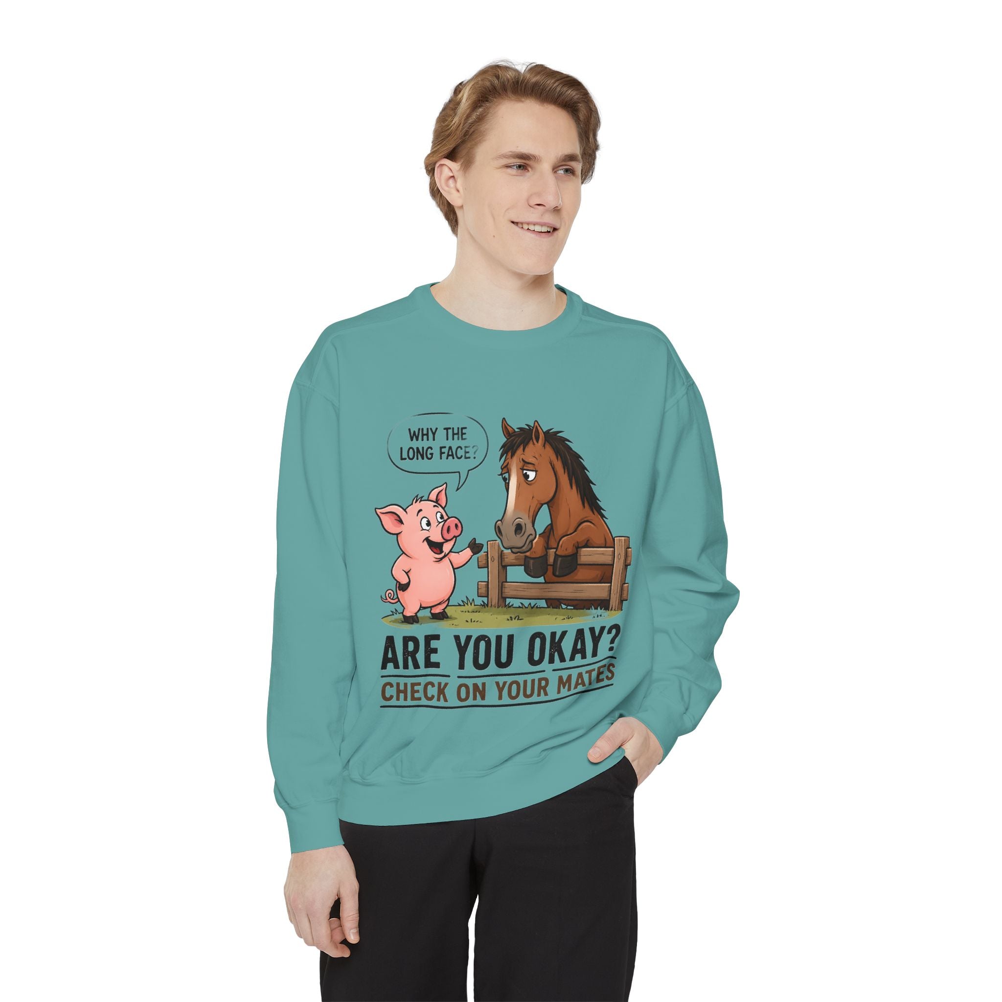 Sweatshirt — "Are You Okay?" Check On Your Mates Mental Health Crewneck