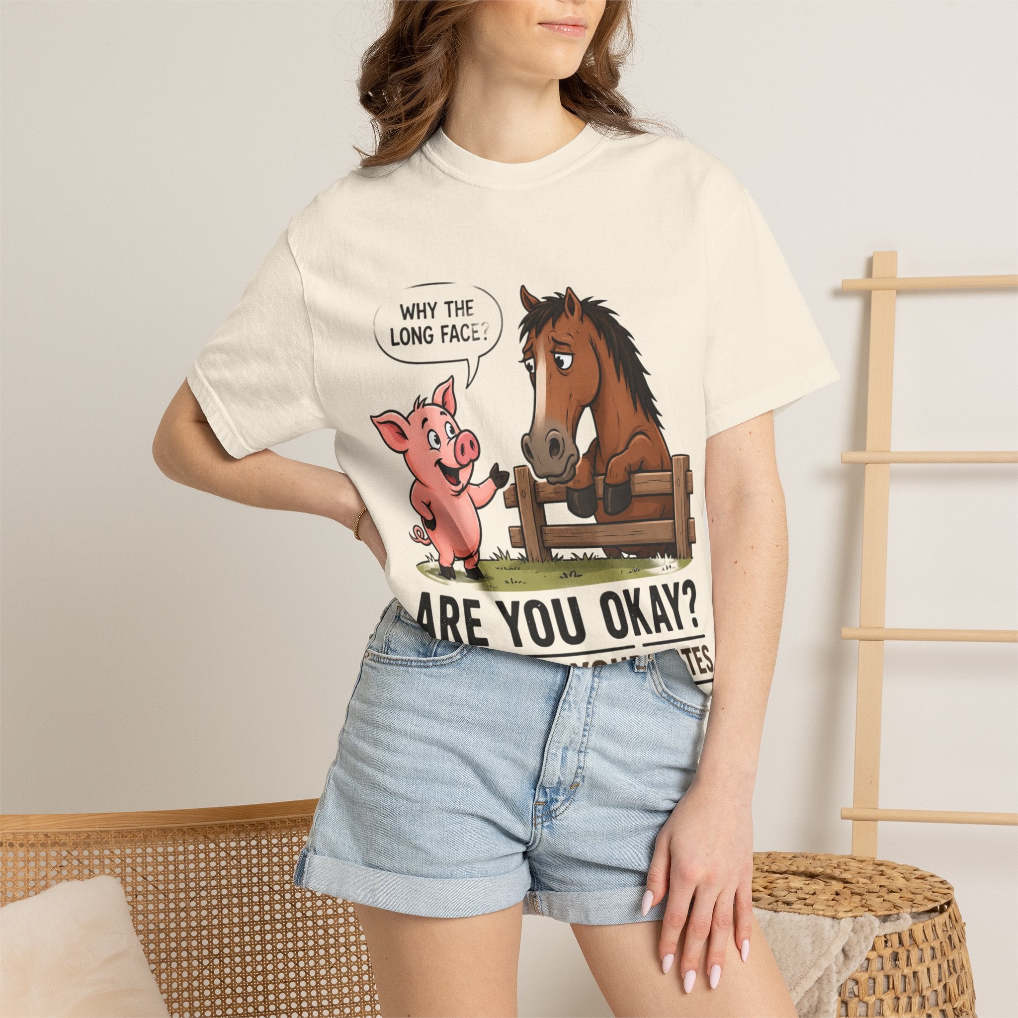 Are You Okay? T-Shirt — "Why the Long Face?" Mental Health Check-In Tee