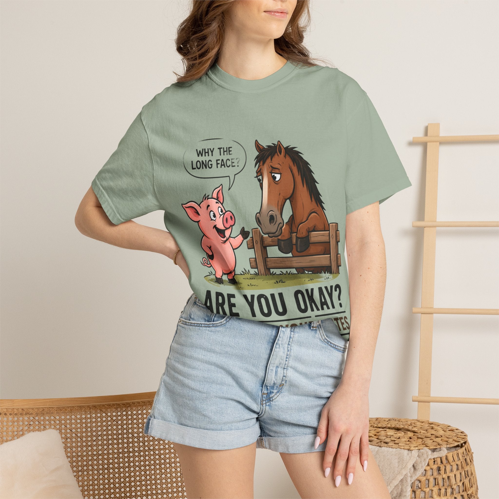 Are You Okay? T-Shirt — "Why the Long Face?" Mental Health Check-In Tee