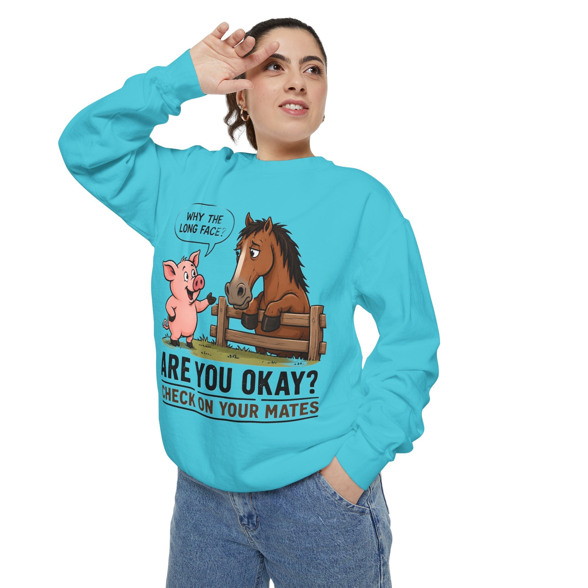 Sweatshirt — "Are You Okay?" Check On Your Mates Mental Health Crewneck