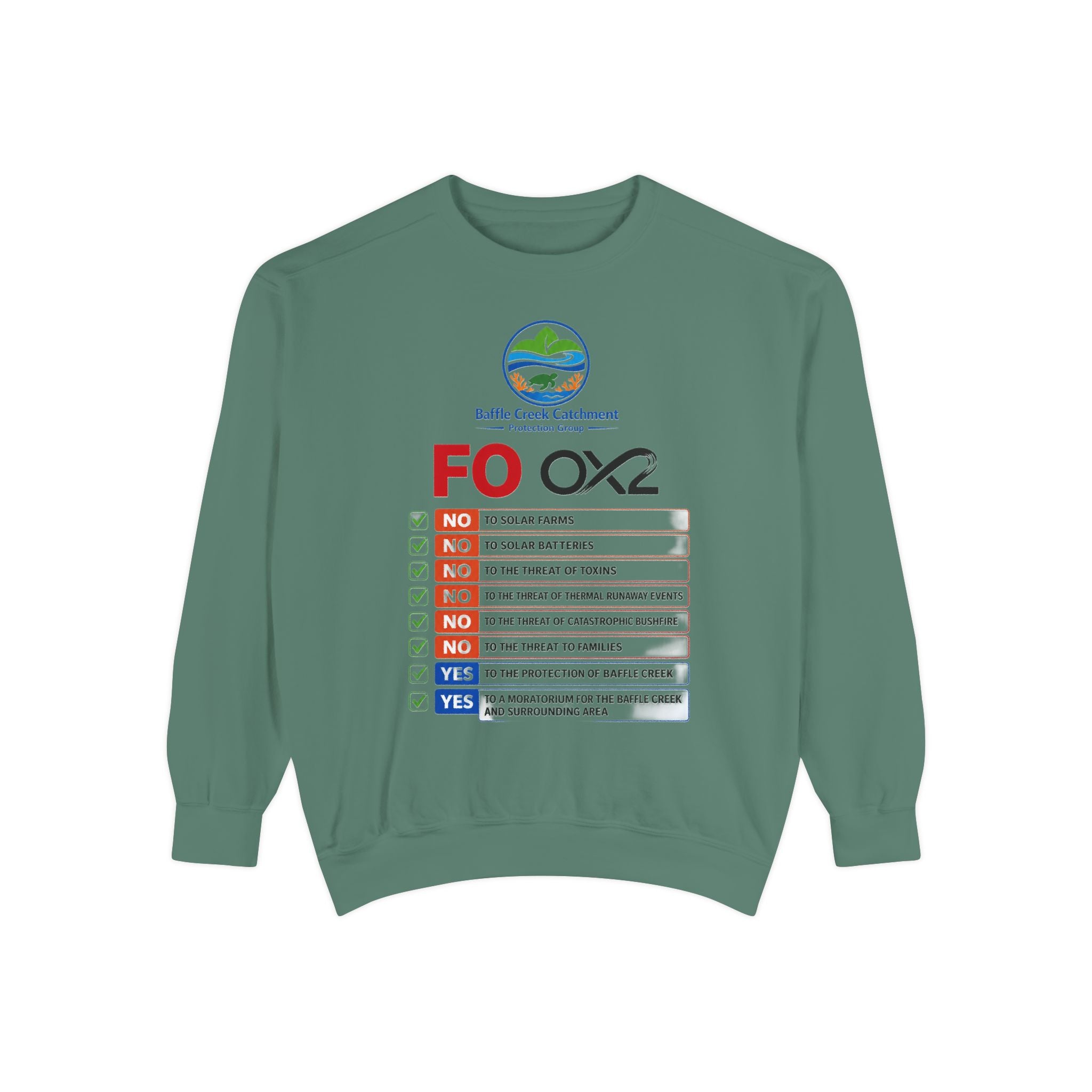 Sweatshirt — Siffle Creek Catchments 'FOXO2' Checklist Crewneck