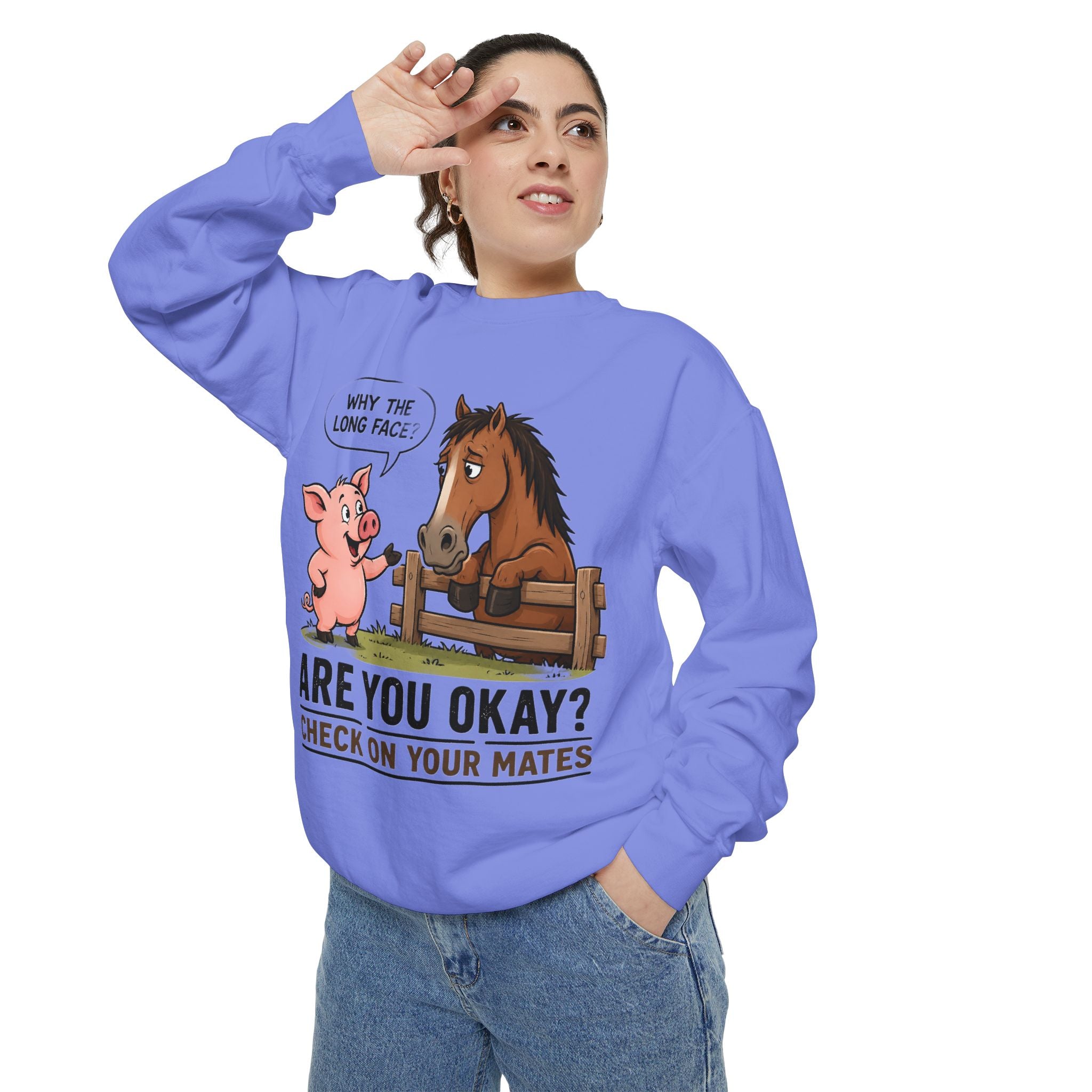 Sweatshirt — "Are You Okay?" Check On Your Mates Mental Health Crewneck