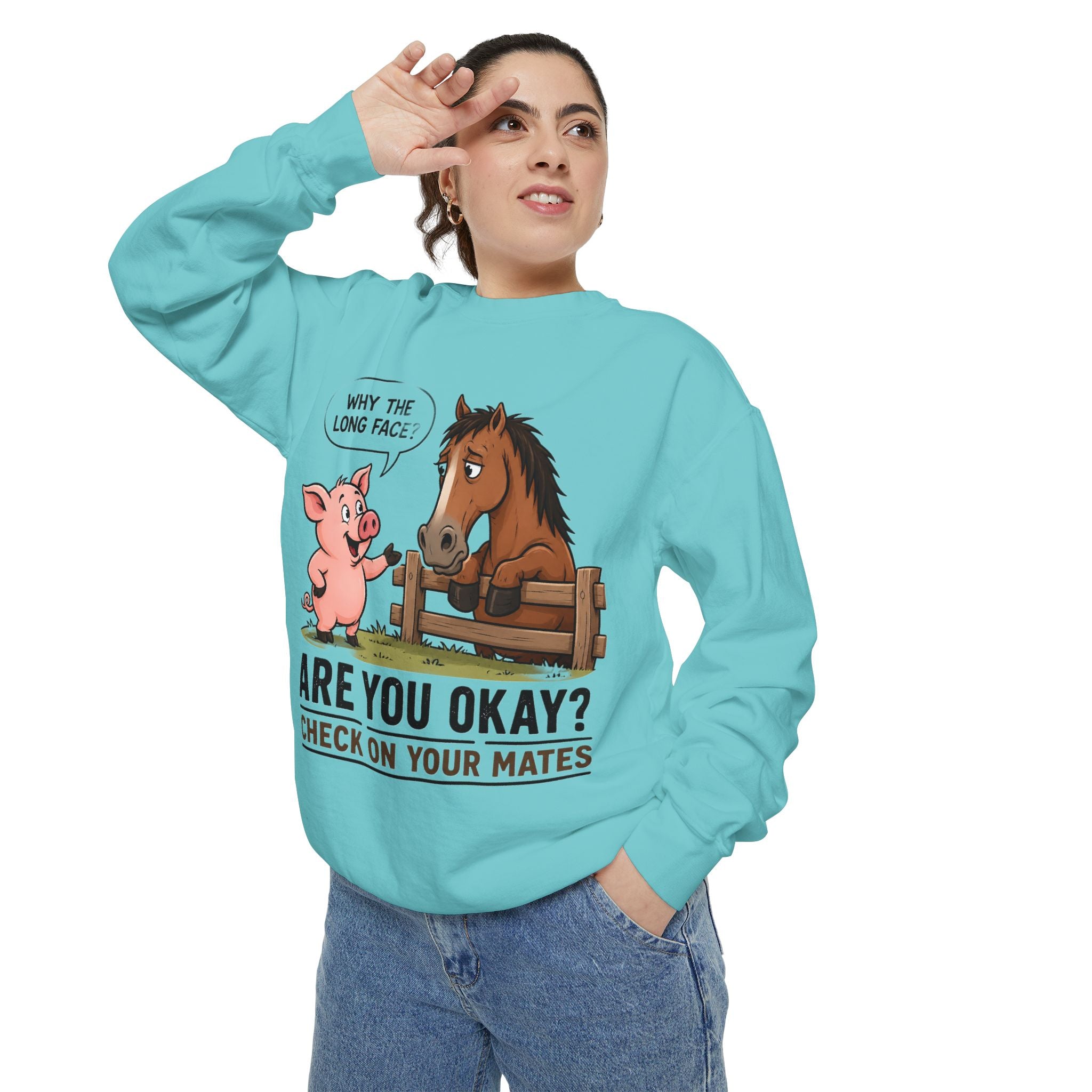 Sweatshirt — "Are You Okay?" Check On Your Mates Mental Health Crewneck