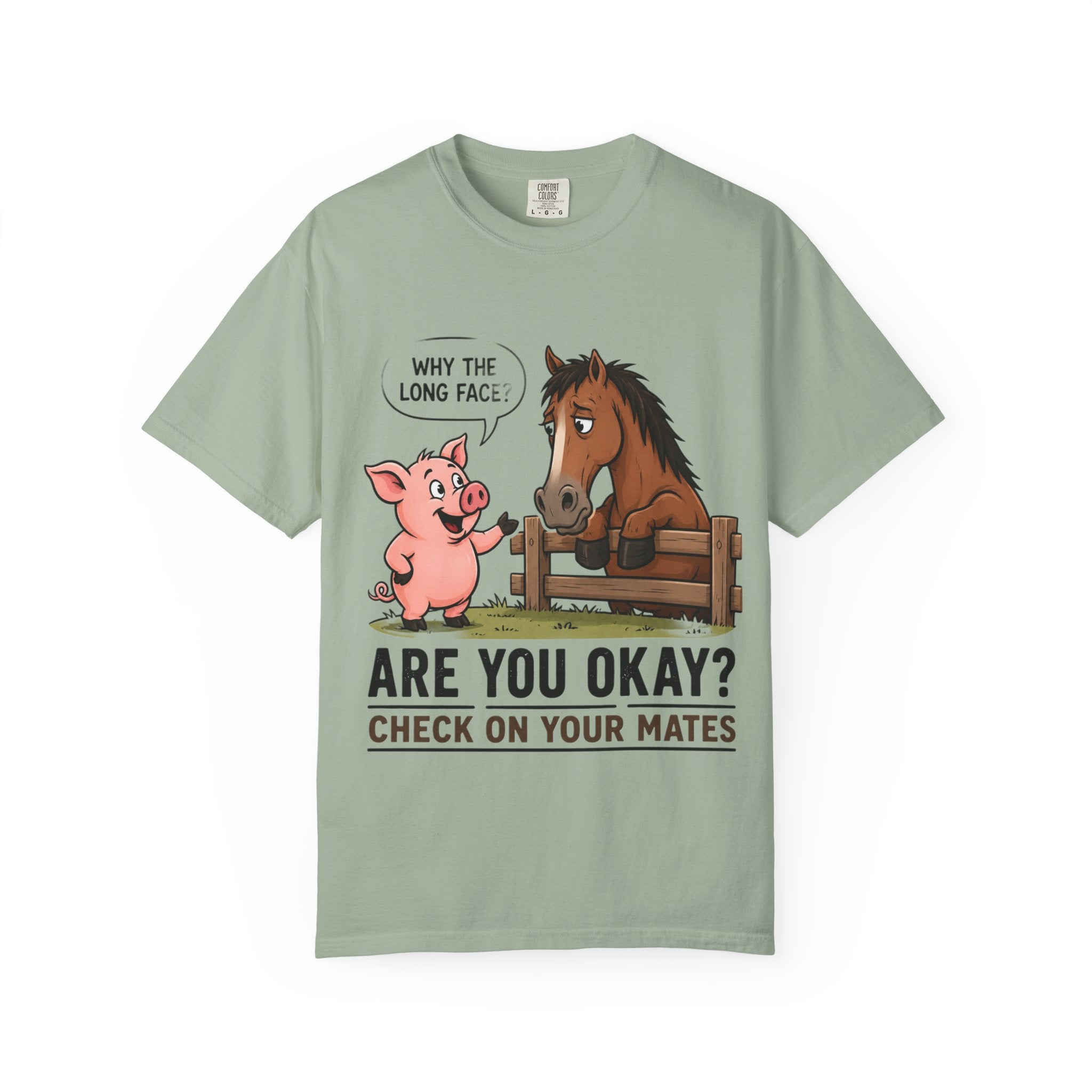 Are You Okay? T-Shirt — "Why the Long Face?" Mental Health Check-In Tee