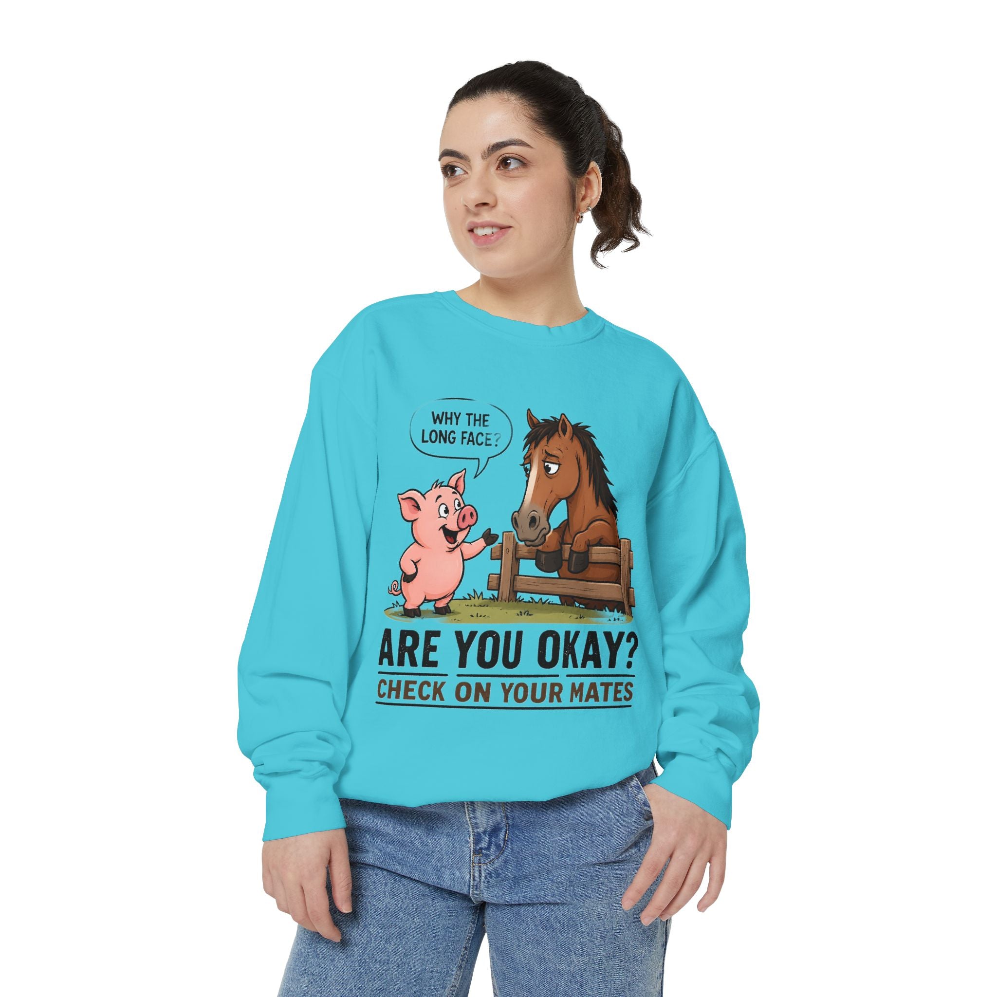 Sweatshirt — "Are You Okay?" Check On Your Mates Mental Health Crewneck