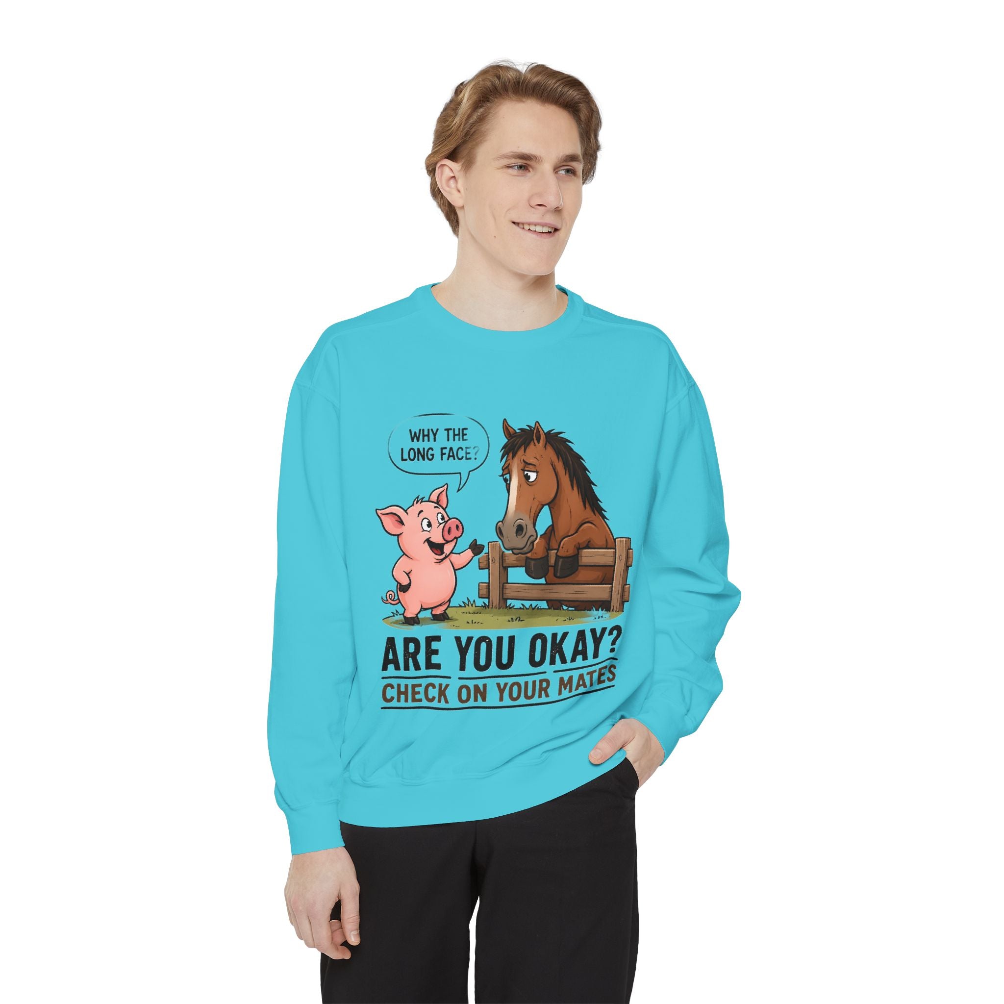 Sweatshirt — "Are You Okay?" Check On Your Mates Mental Health Crewneck