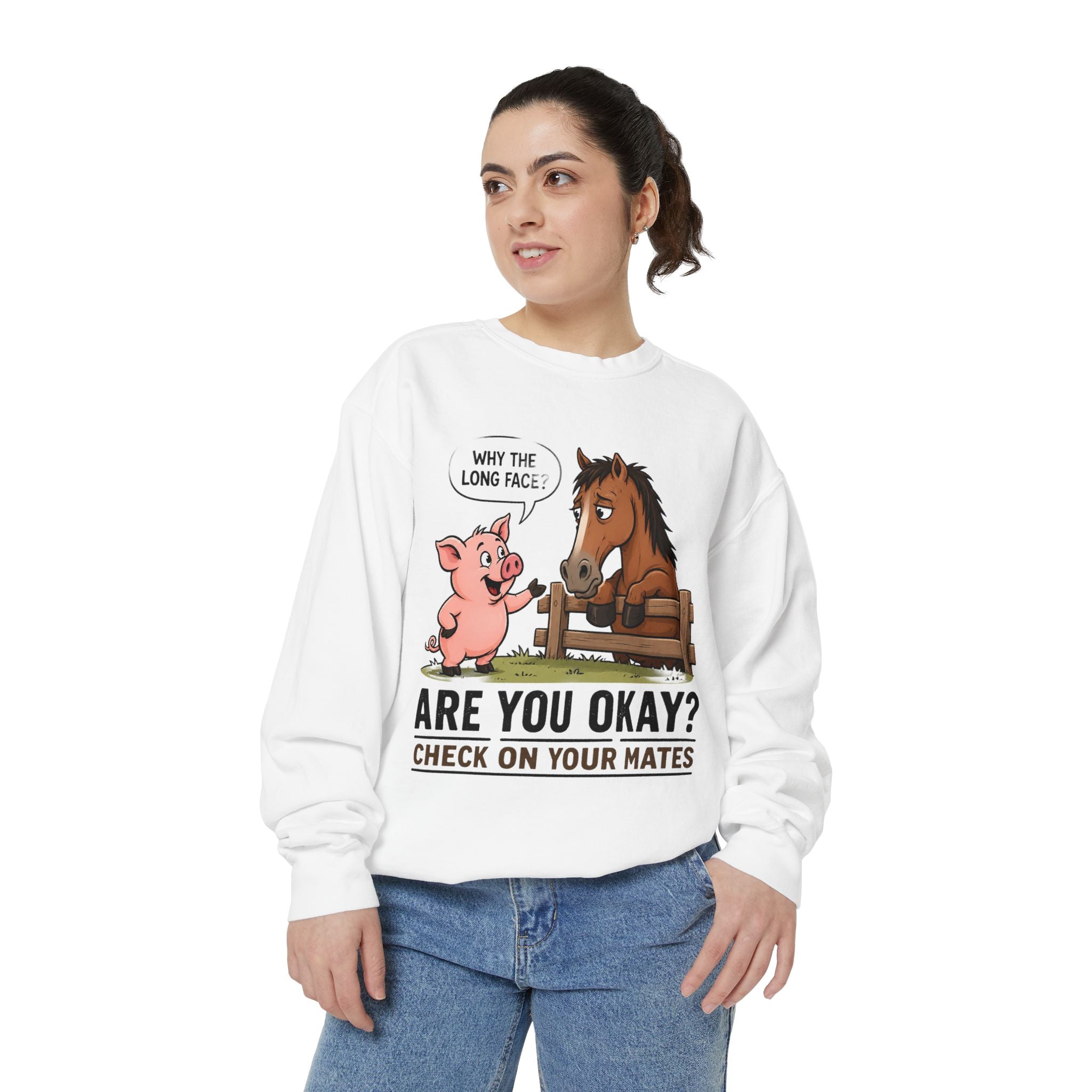Sweatshirt — "Are You Okay?" Check On Your Mates Mental Health Crewneck