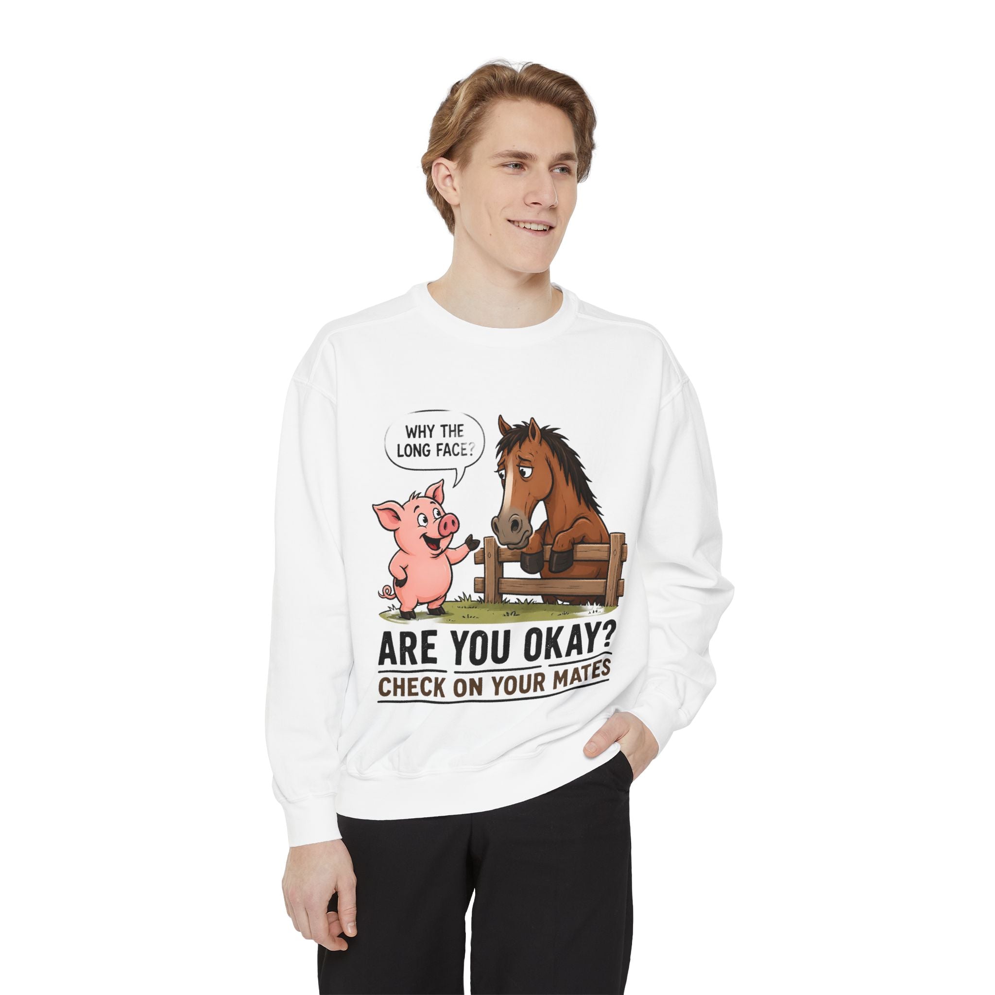 Sweatshirt — "Are You Okay?" Check On Your Mates Mental Health Crewneck