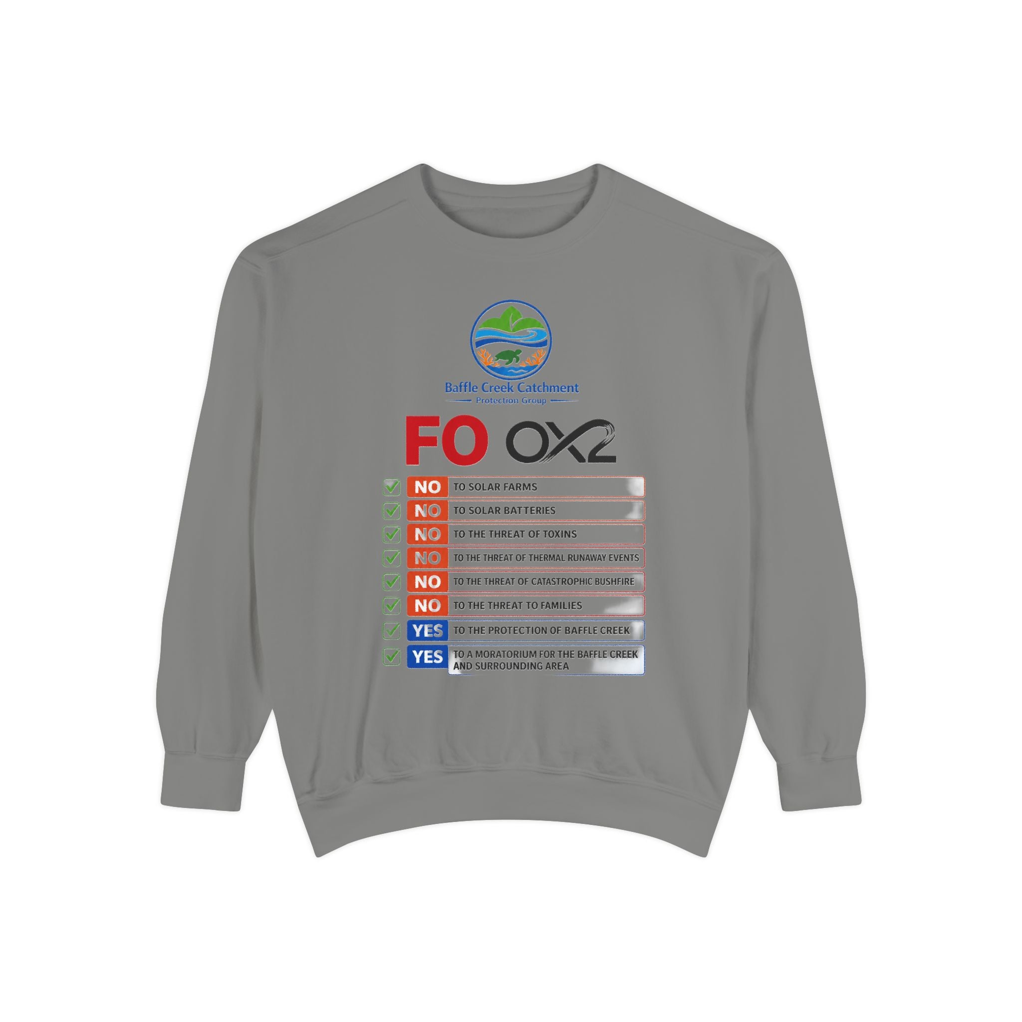 Sweatshirt — Siffle Creek Catchments 'FOXO2' Checklist Crewneck