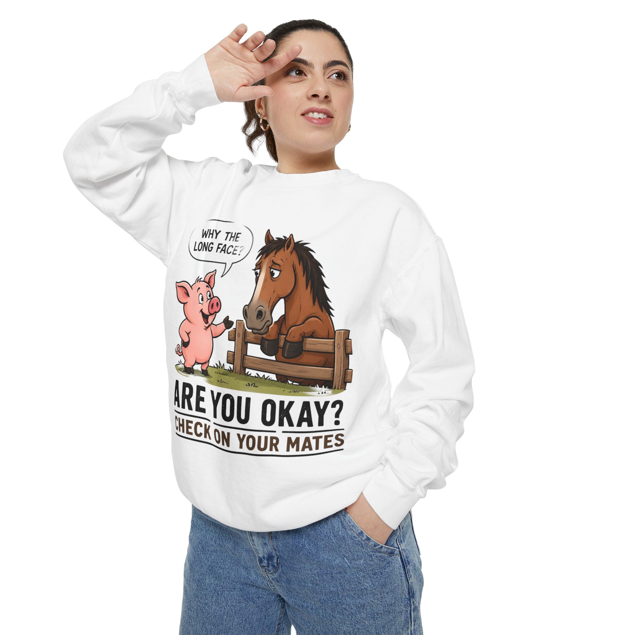 Sweatshirt — "Are You Okay?" Check On Your Mates Mental Health Crewneck