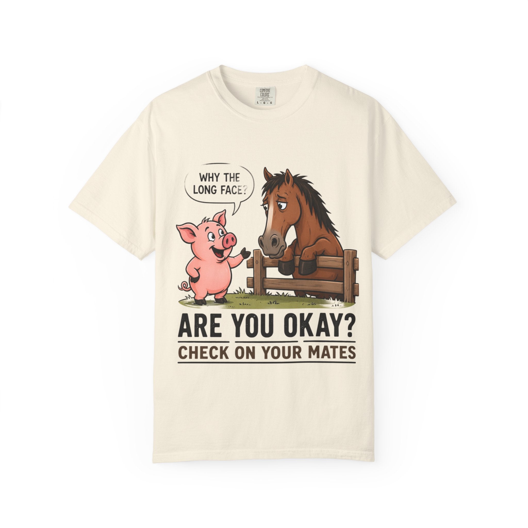 Are You Okay? T-Shirt — "Why the Long Face?" Mental Health Check-In Tee