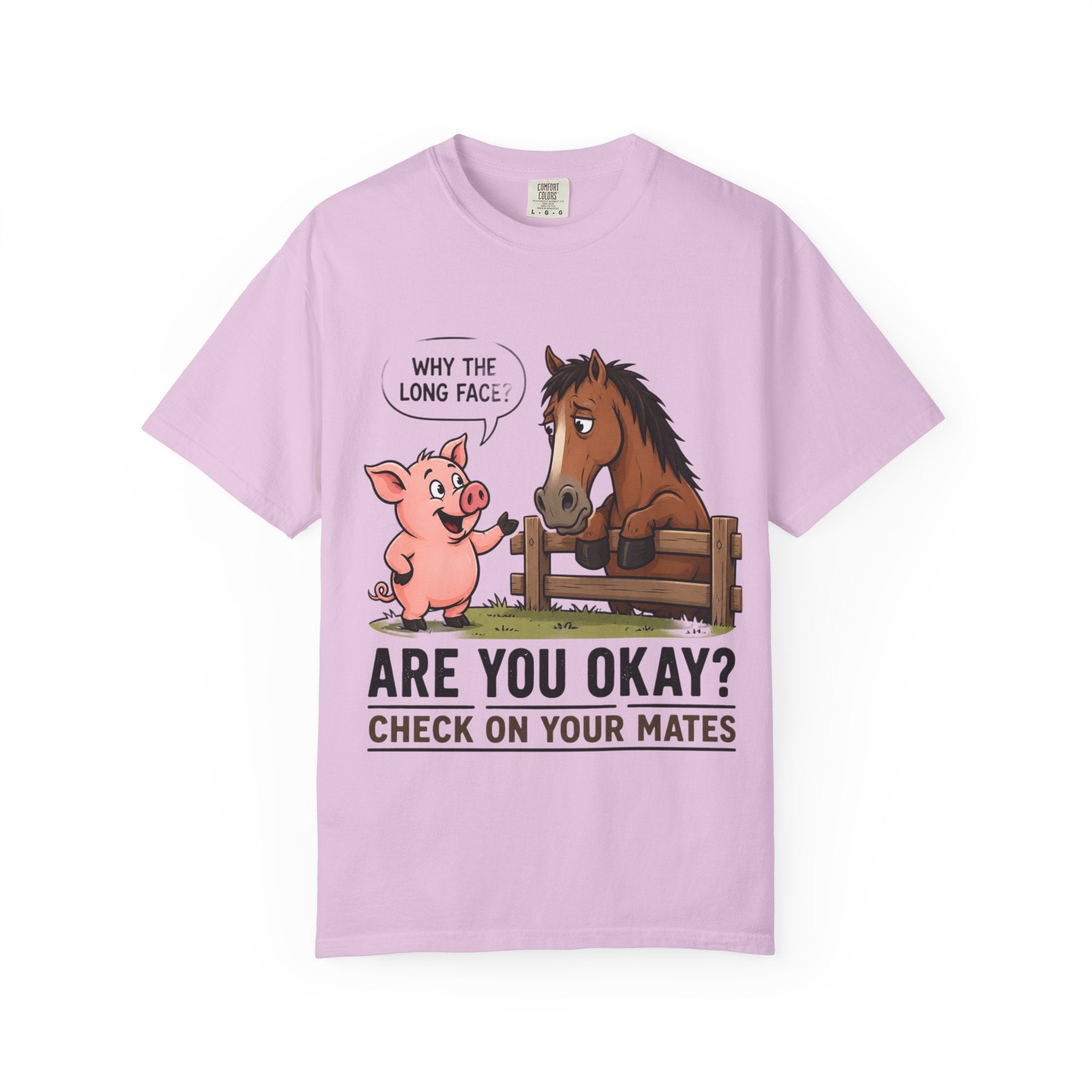 Are You Okay? T-Shirt — "Why the Long Face?" Mental Health Check-In Tee